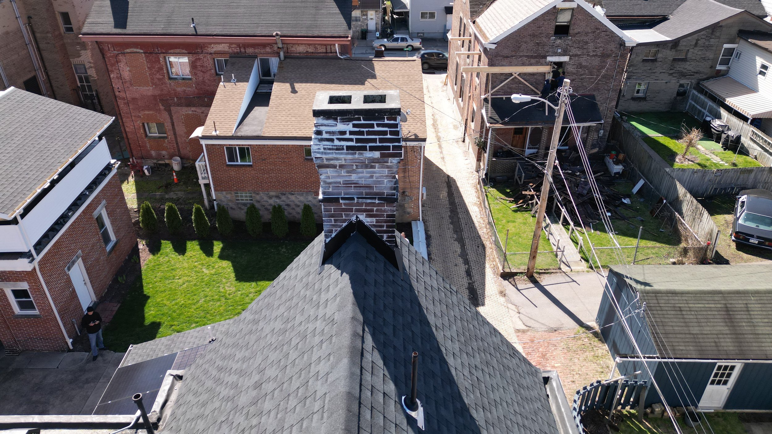 Aerial Drone Chimney Inspection