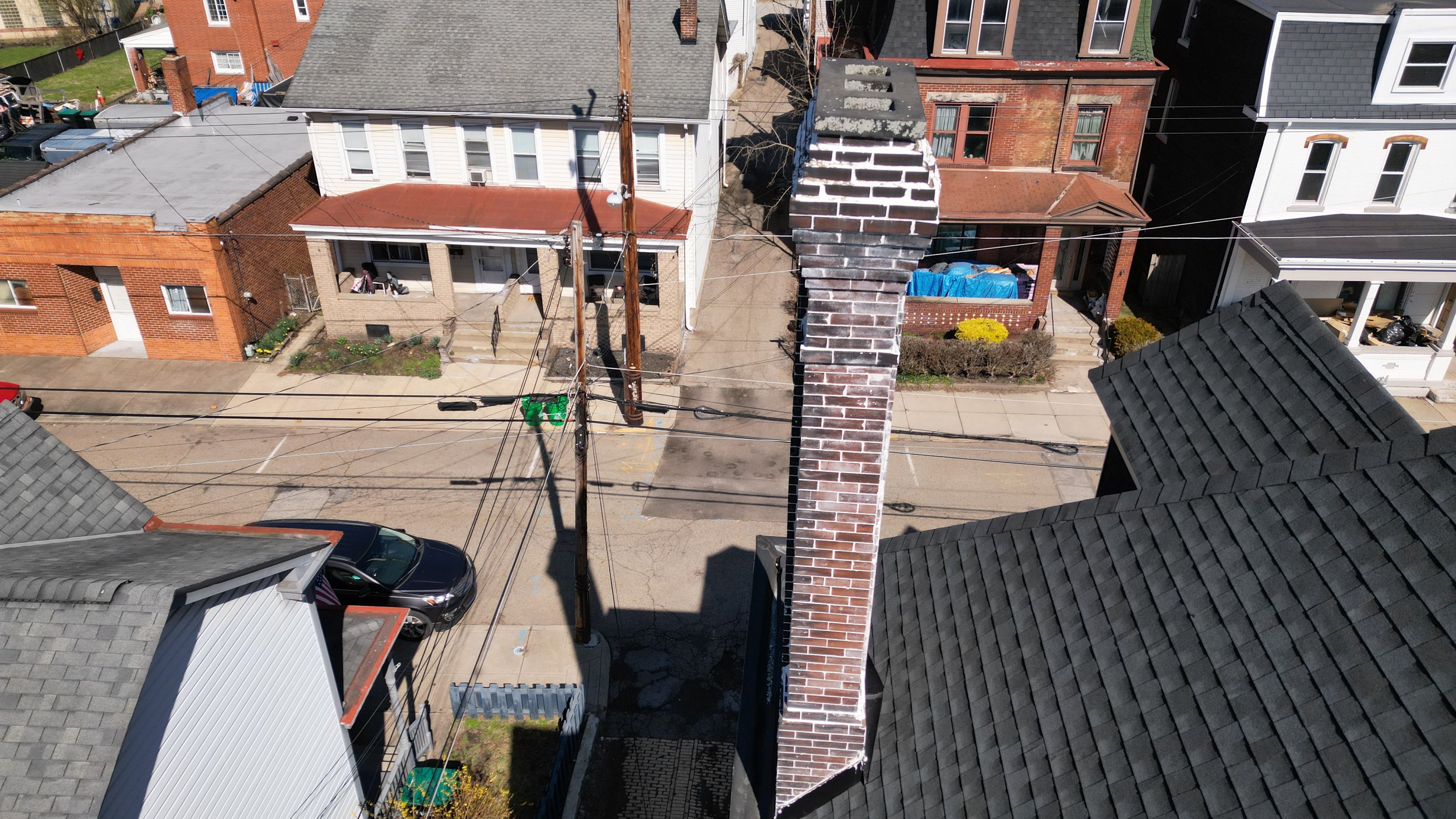 Aerial Drone Chimney Inspection