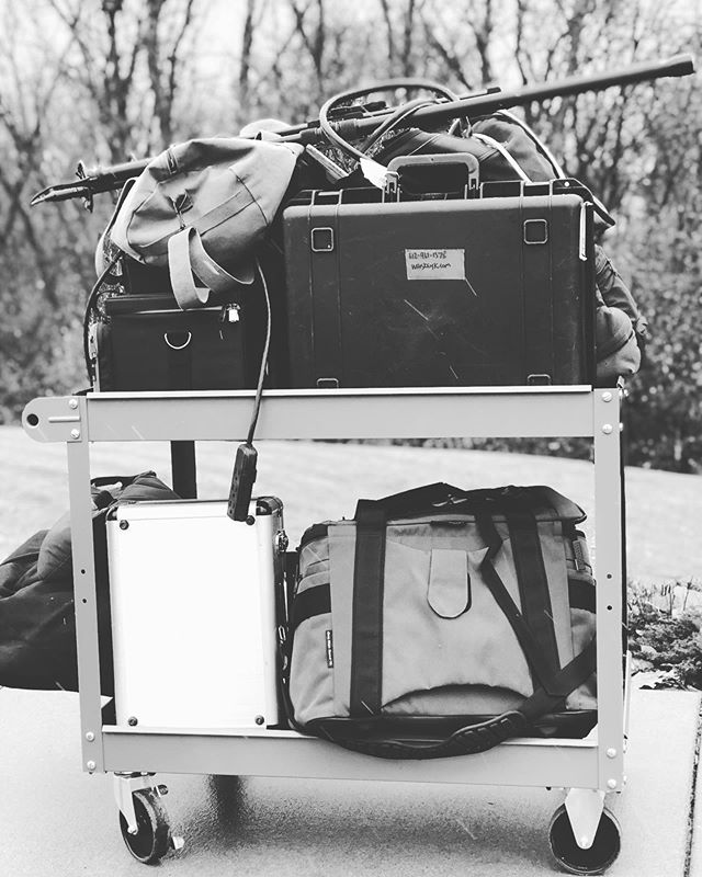 Cart of dreams. Nice to start a location shoot when the client welcomes you in with a perfect large cart and a working elevator! #filmproduction #mnphotographer #locationshoot