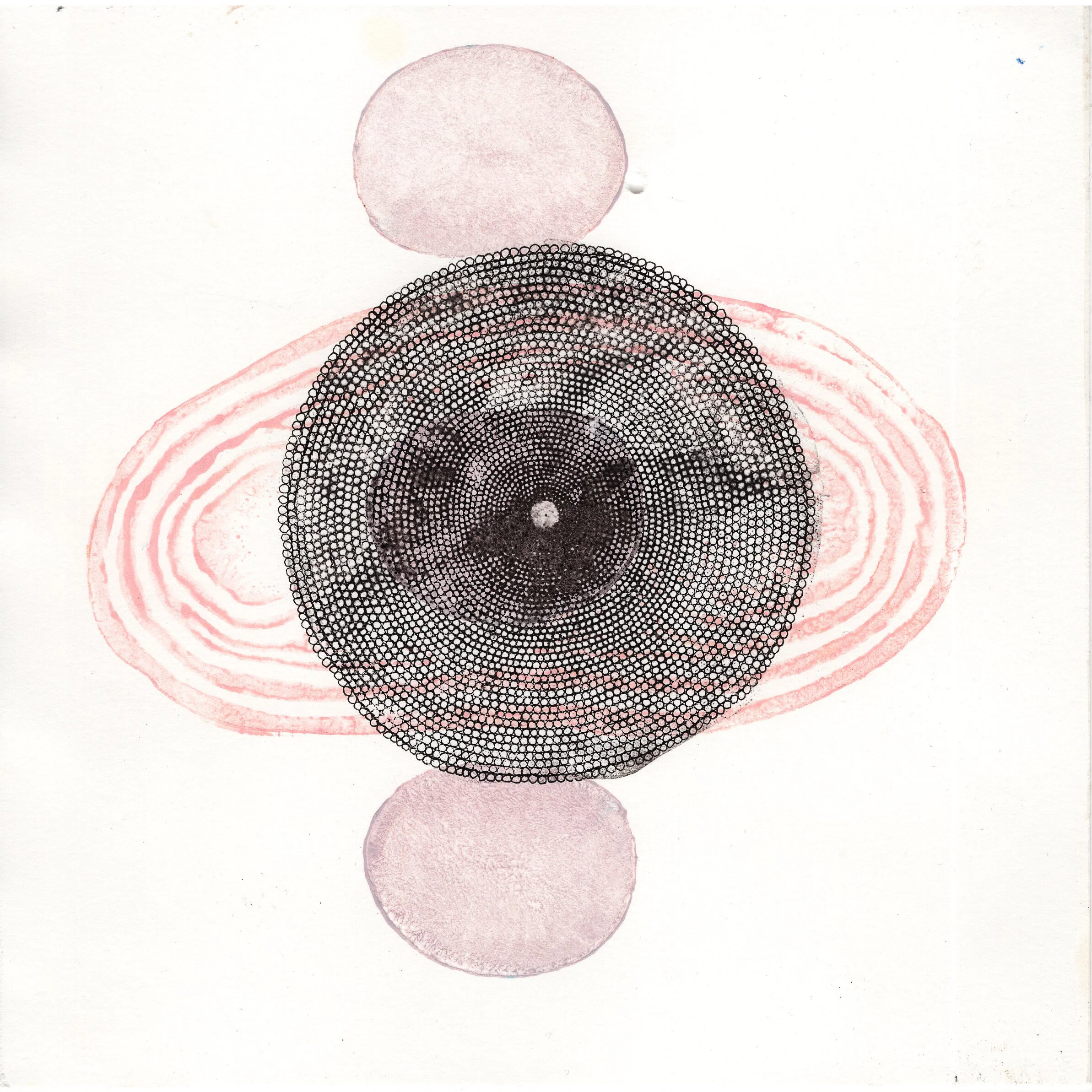 Mixed Media Mono print 8x8 SOLD