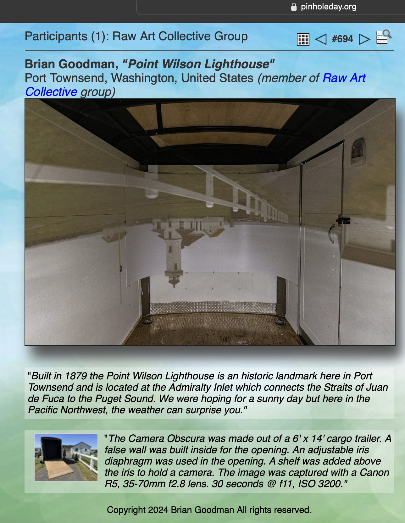 image of Raw Art Collective's camera obscura trailer