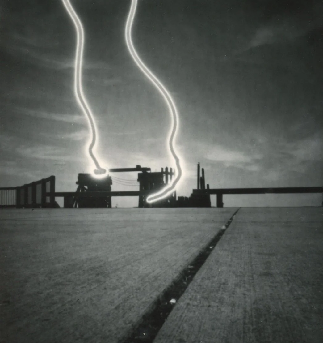 double lightening bolts on the old ferry dock in Port Townsend, wa