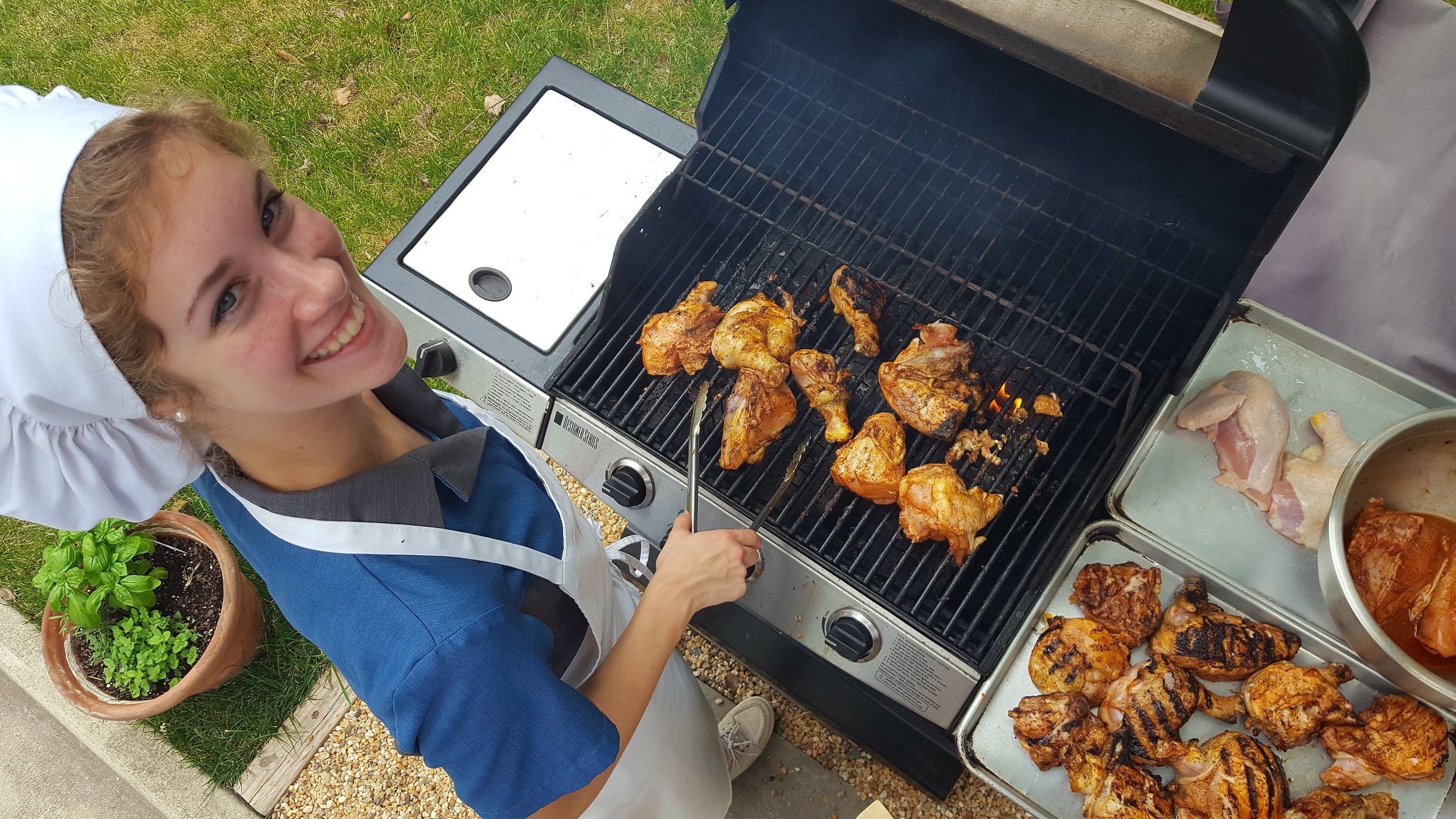 Emmy's hoisin chicken on the grill