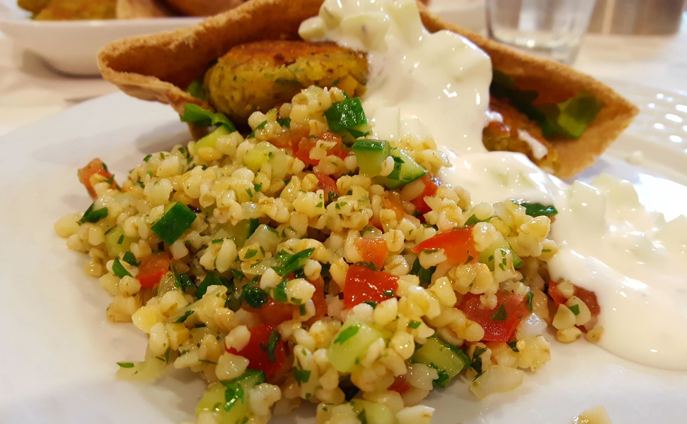 Falafel, Tzatziki, Tabbouleh Lunch
