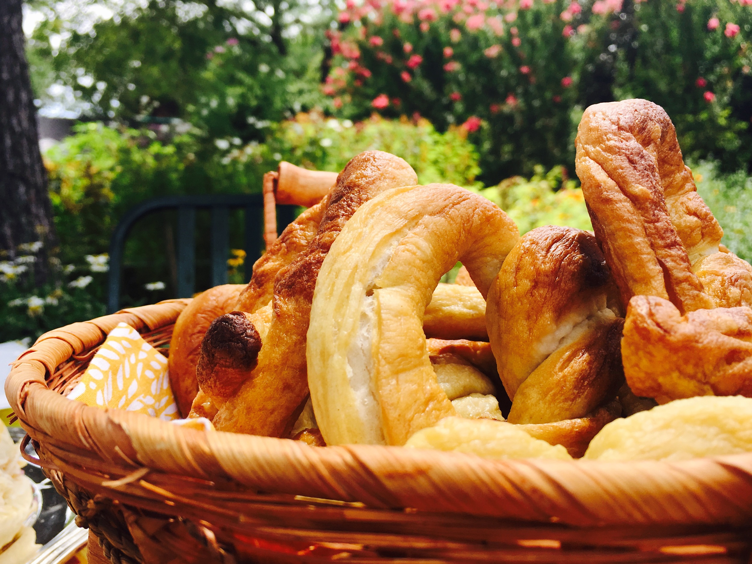 A Basket of Home cooked pretzels