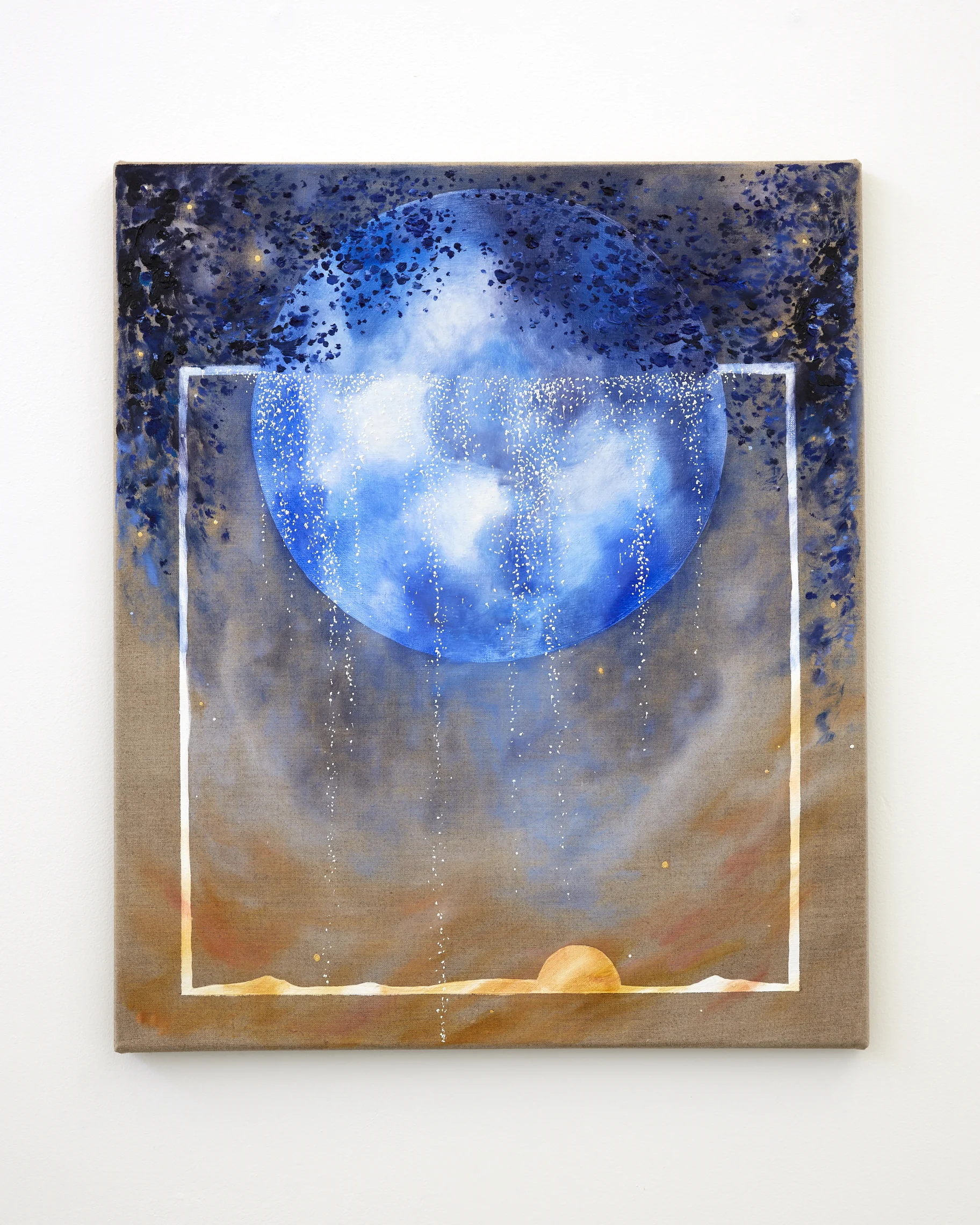 Diaphanous oil and gold leaf on linen 550mm x 650mm