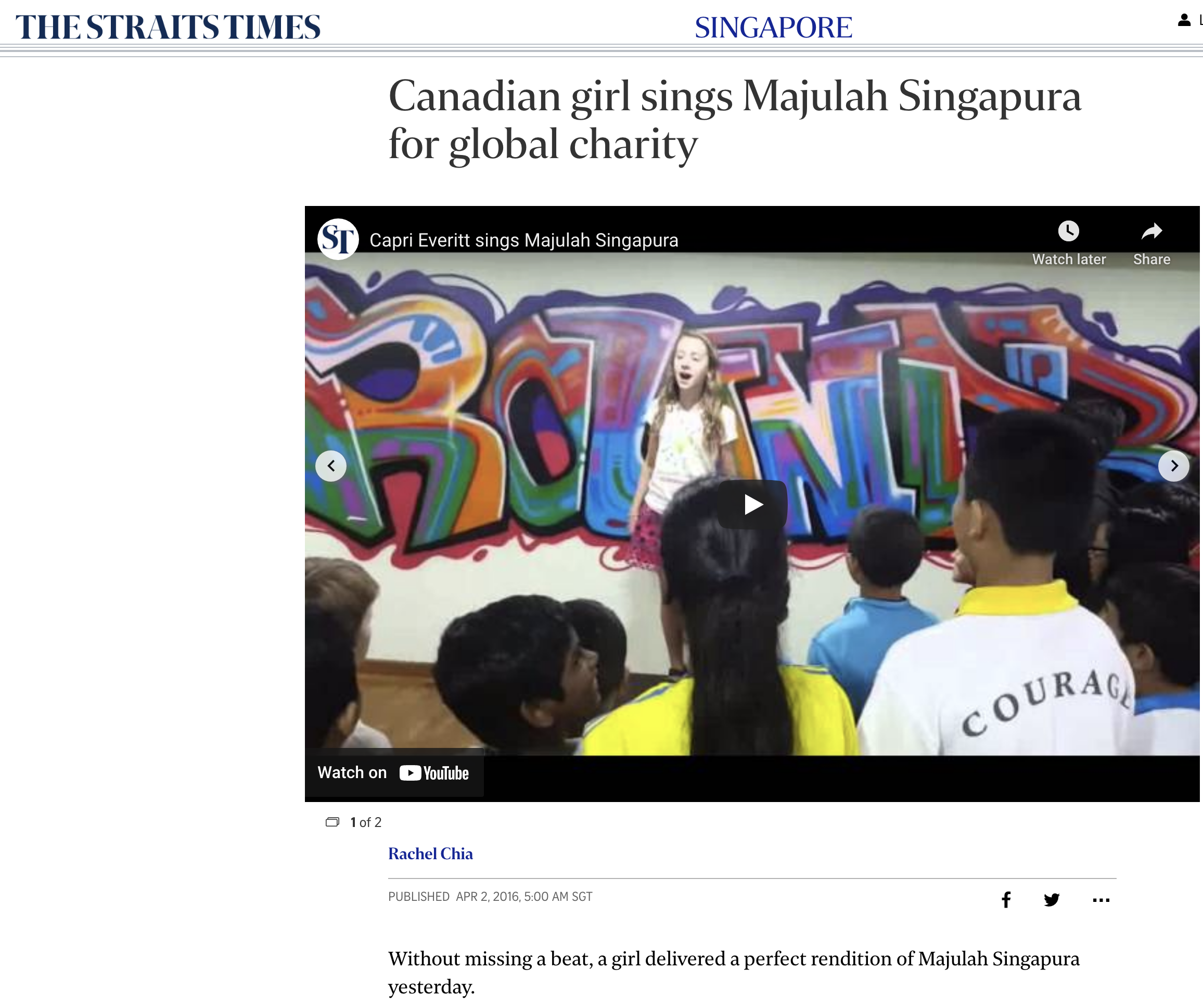 Singapore: The Strait Times
