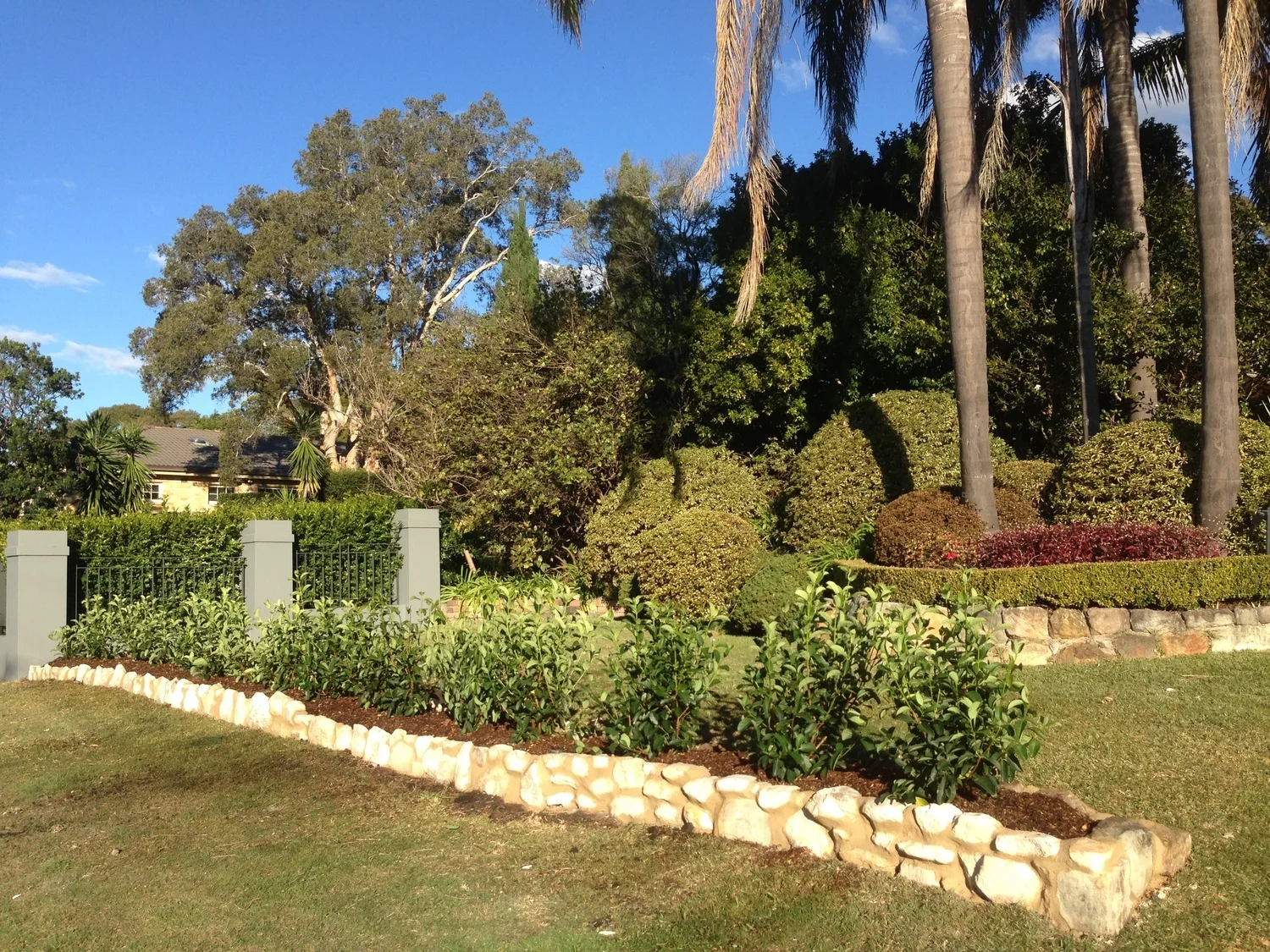 Retaining Wall and Boundary Hedging