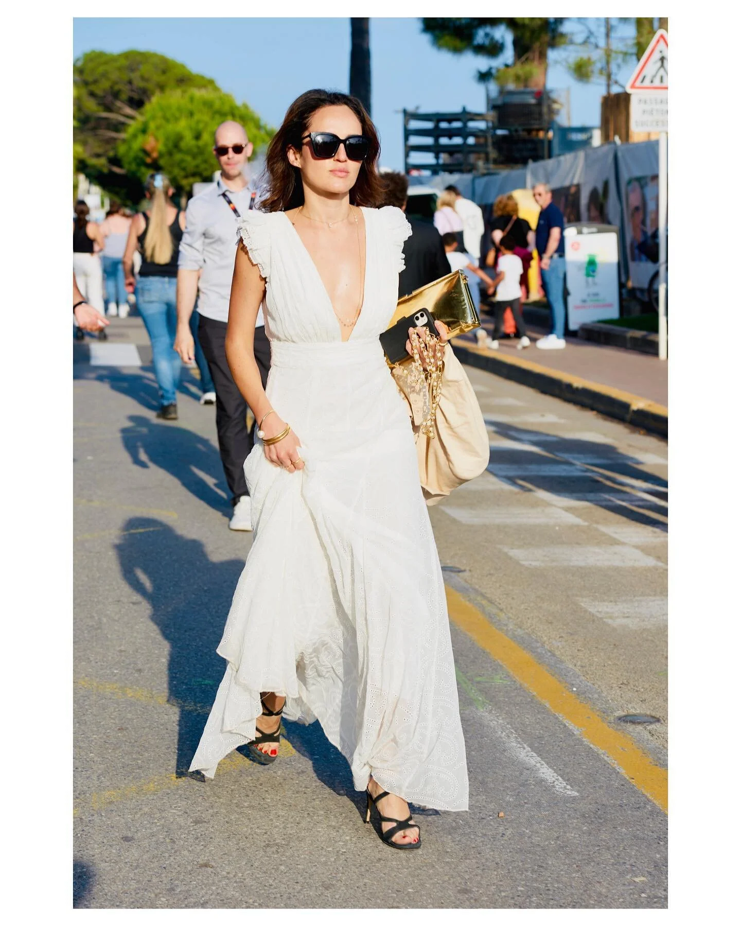 | CANNES | 

Looking back at the wonderful time in Cannes this year 🤍 
Walking down Boulevard de la Croissette to the premiere of the wonderful film &ldquo;Firebrand&rdquo; directed by #KarimAgouit @karimainouz 

&bull; Color by @colorbymattrez &amp