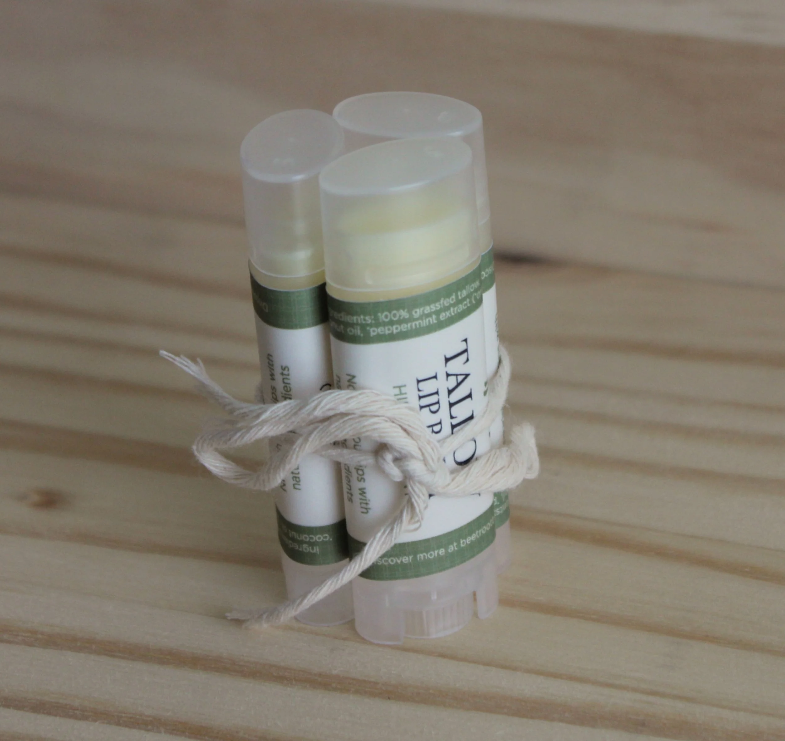 Tallow Lip Balm - Hint of Mint- Bundle of 3
