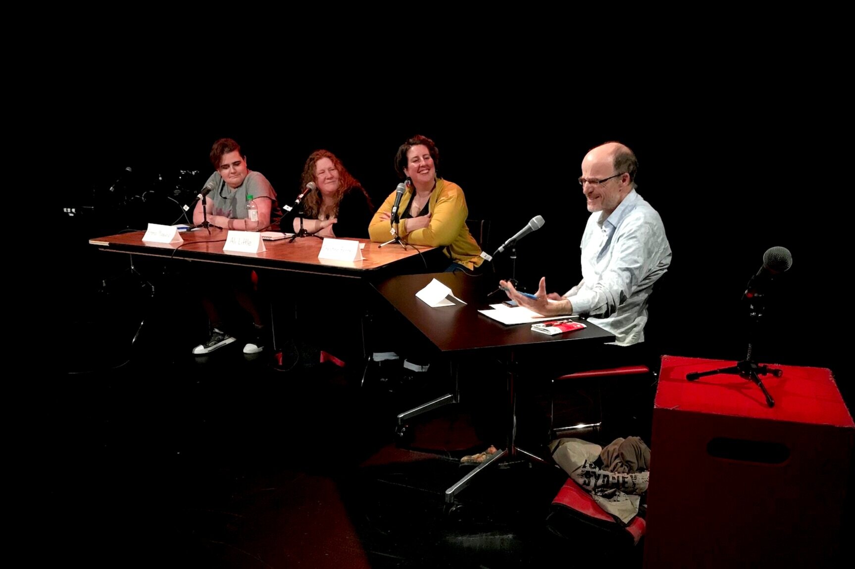 The panelists of Maintaining Strong Communities: (L-R) Emma Maguire, Ali Little, Christine Brooks, Lyndon Hood