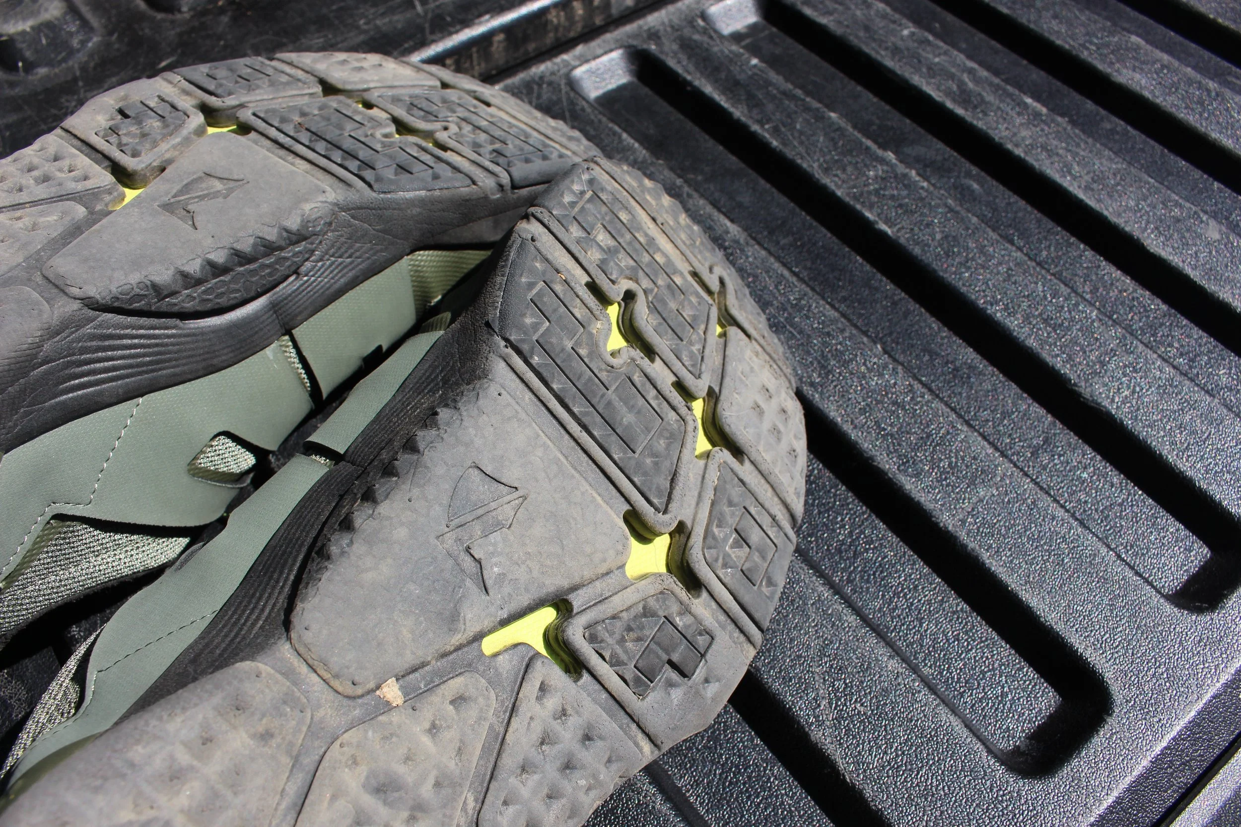You can easily tell the softer spots compared to the rubber sections. 