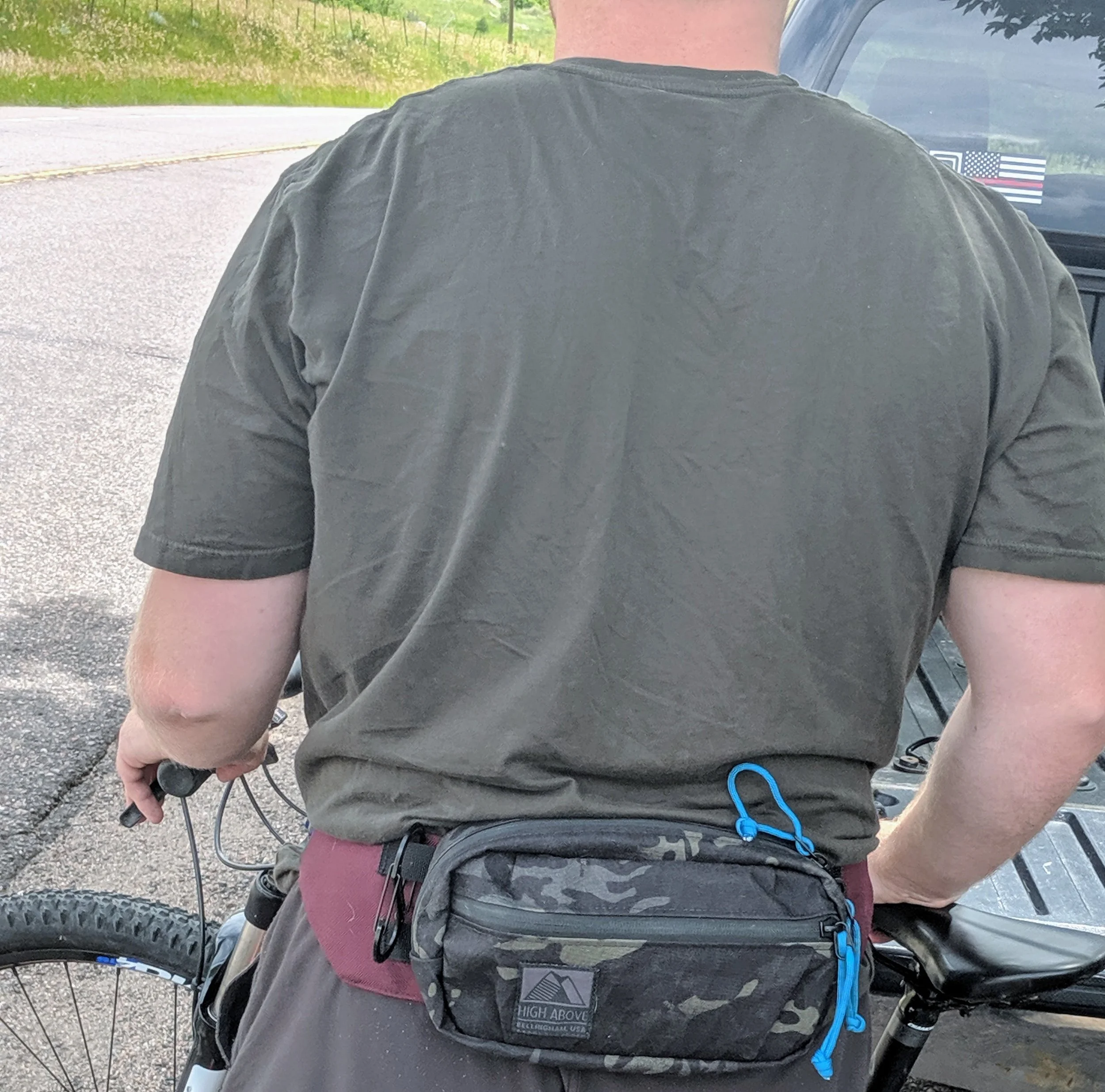 high above fanny pack