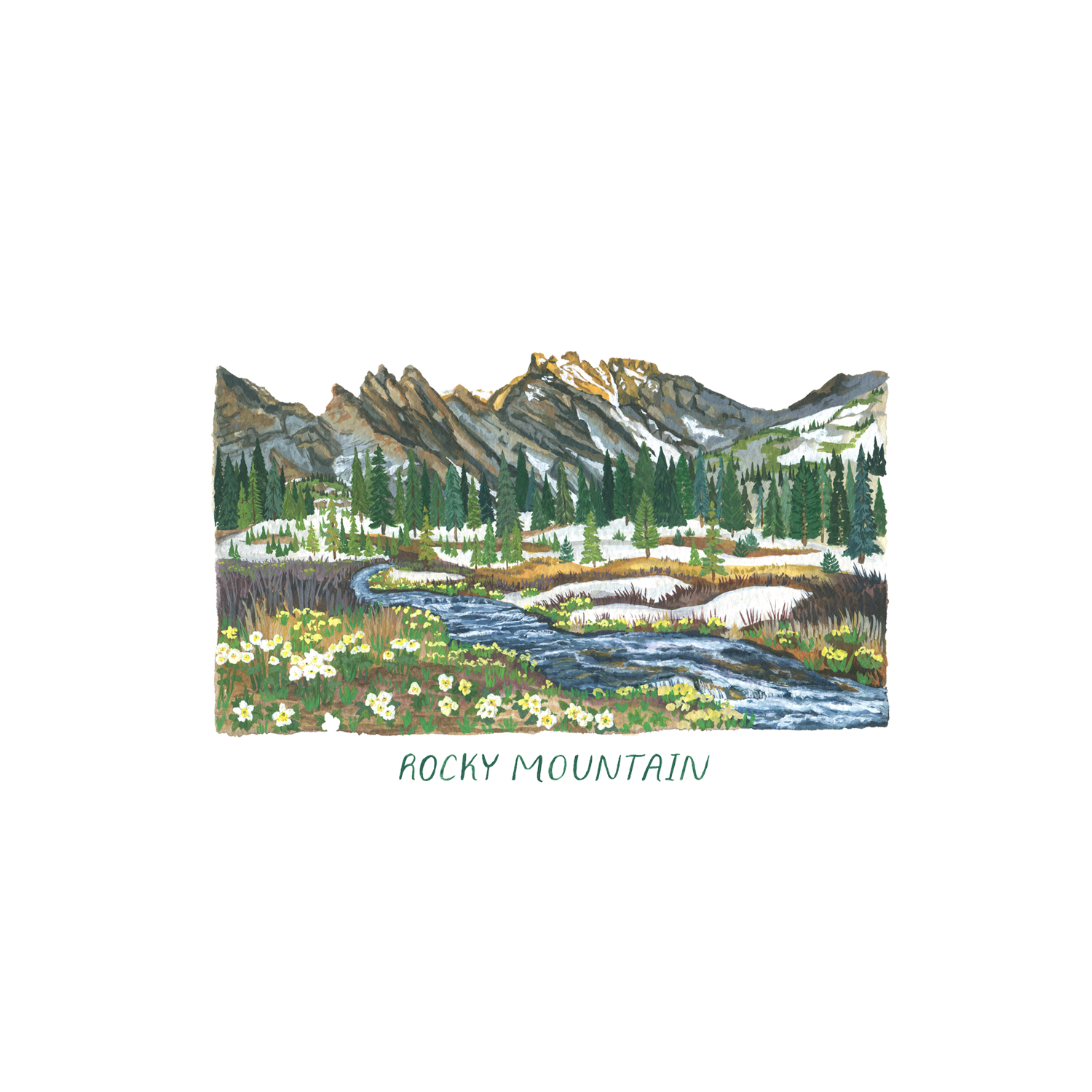 Art Print Rocky Mountain 8 x 10