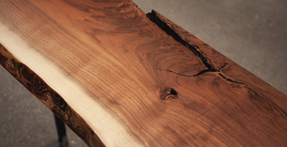 Live Edge Walnut Console