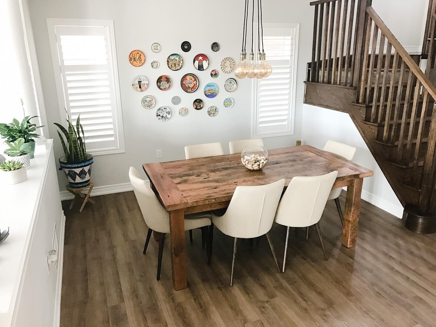 This dining table is a great mixture of rustic, cozy, and simple. It is made of reclaimed wood with a classic four post design. Modify this design by choosing a different wood type, and the style options are endless!

#customfurniture #customfurnitur
