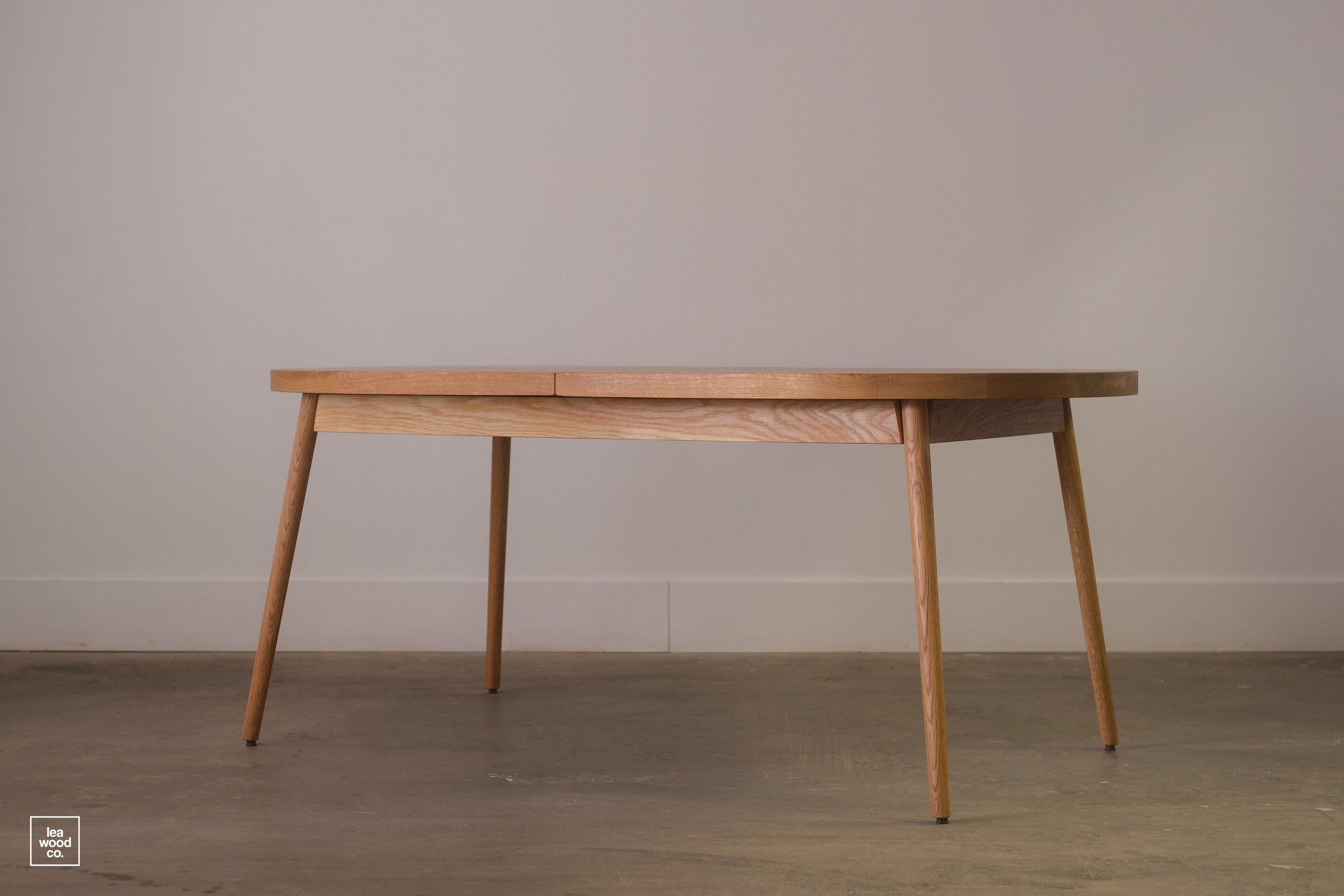 White Oak Oval Extension Table