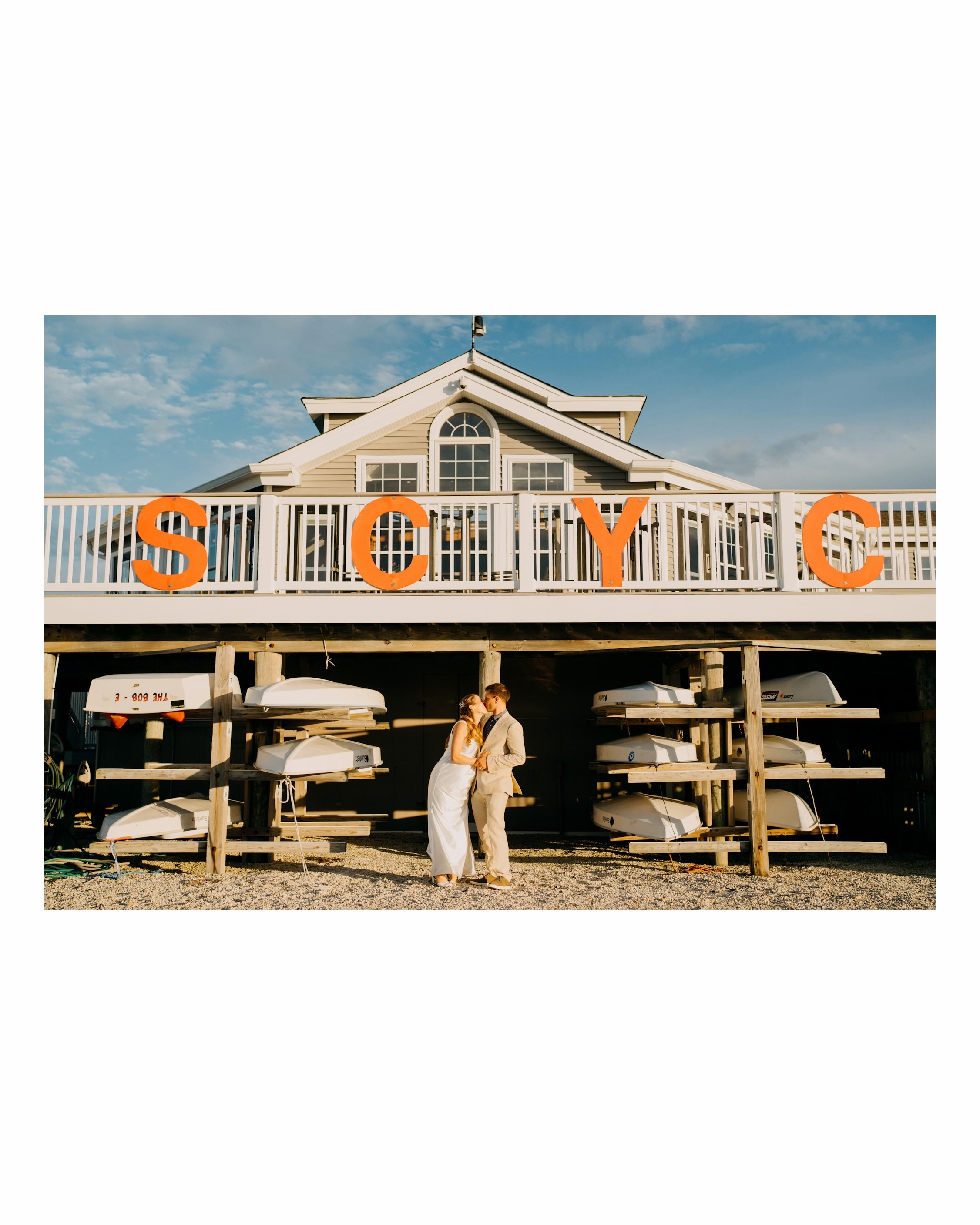 What a way to close out a weekend at @surfcityyachtclub . What started out as 30 mph winds in the morning turned out to end up still windy, but tolerable. 

Paul and Gillian&rsquo;s day was full of love, and laughter (and a full pig roast), many move