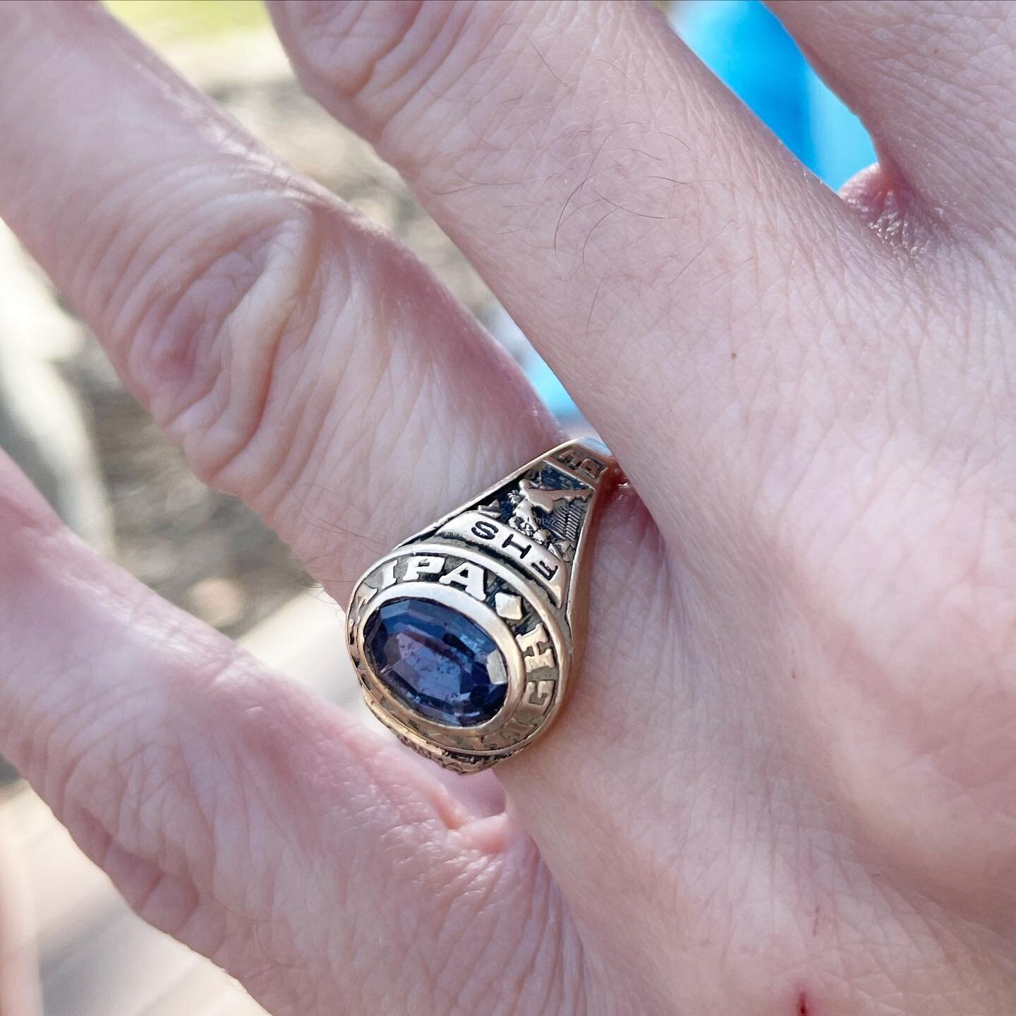 OWNER FOUND! Larry was wearing is then-girlfriend&rsquo;s class ring while playing basketball in 1995ish. He took the ring off and put it on the blacktop while he played and forgot it. When he returned it was gone. 

It was the coolest experience ret