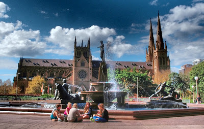 Hyde Park and Saint Mary's Cathedral