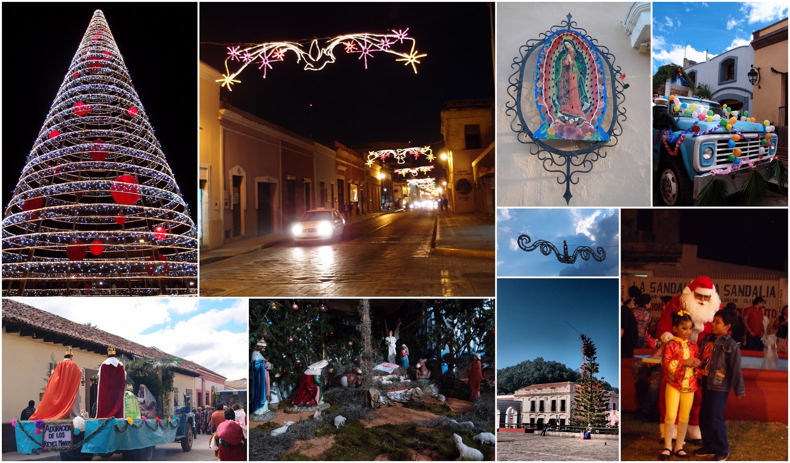 A collage of my "Christmas stuff in Mexico"