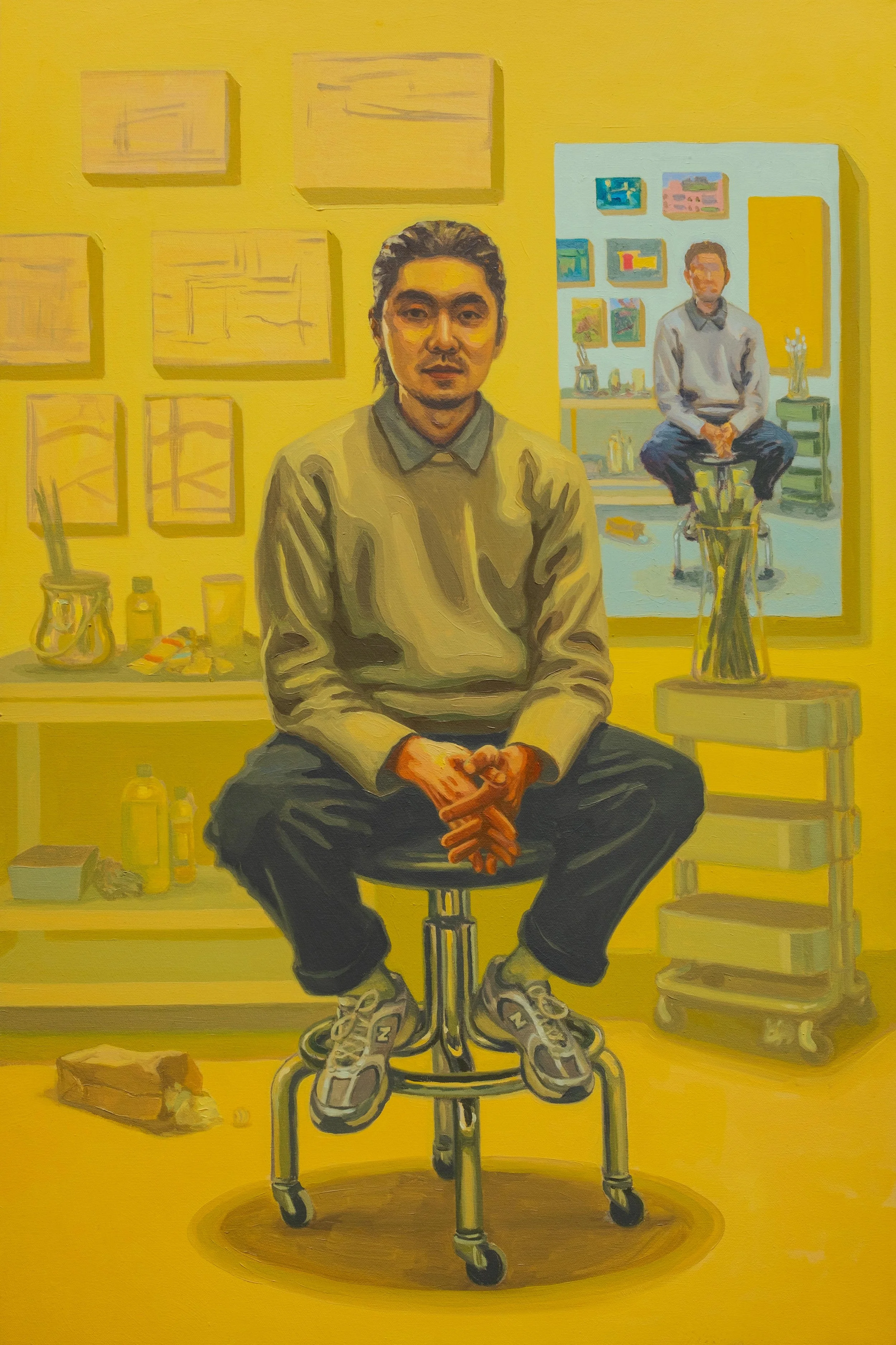 Self-portrait in Studio