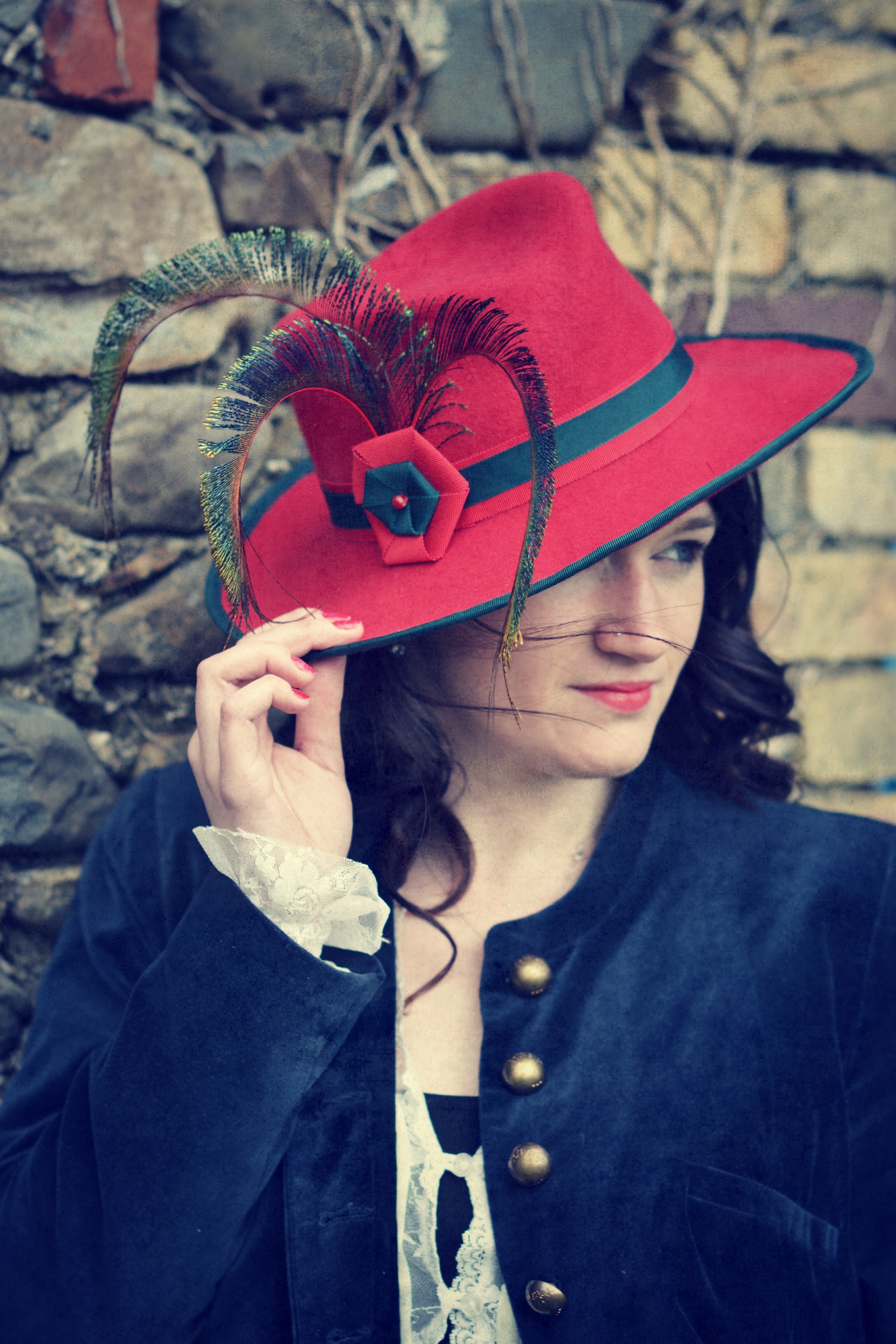 Red fedora hat