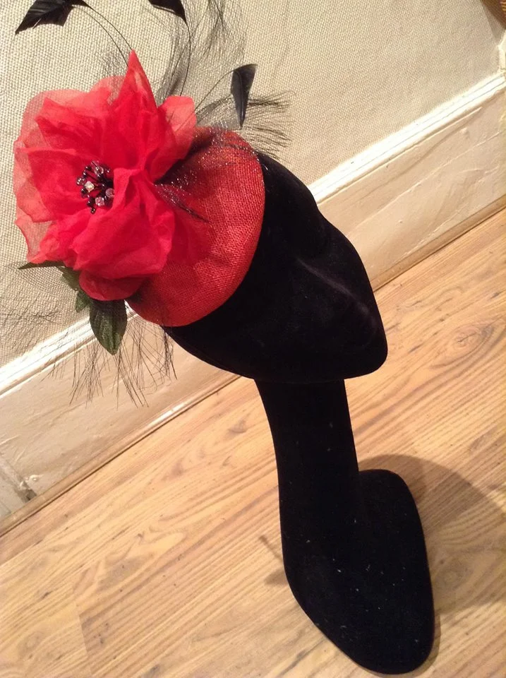Poppy headpiece with Swarovski crystal centre