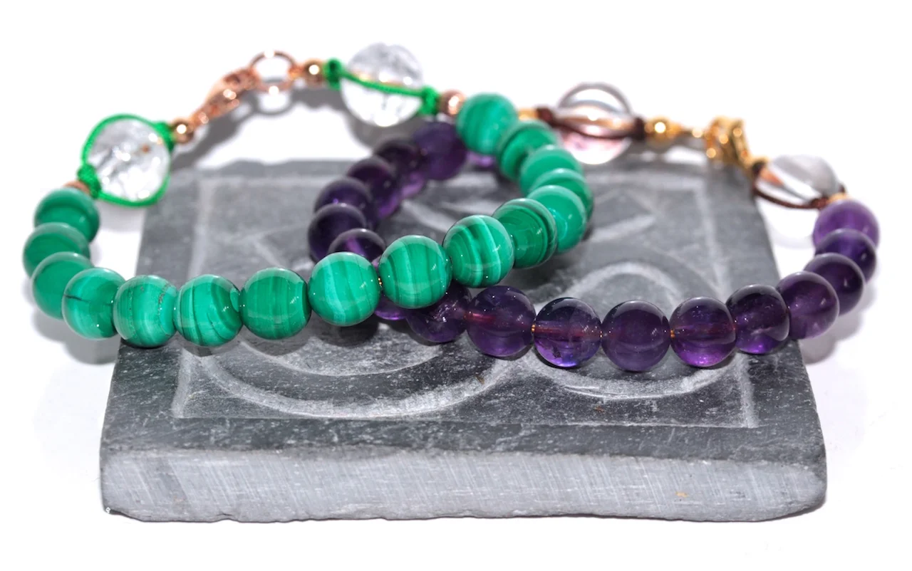 Bracelet en pierre et or plaqué JAWERY