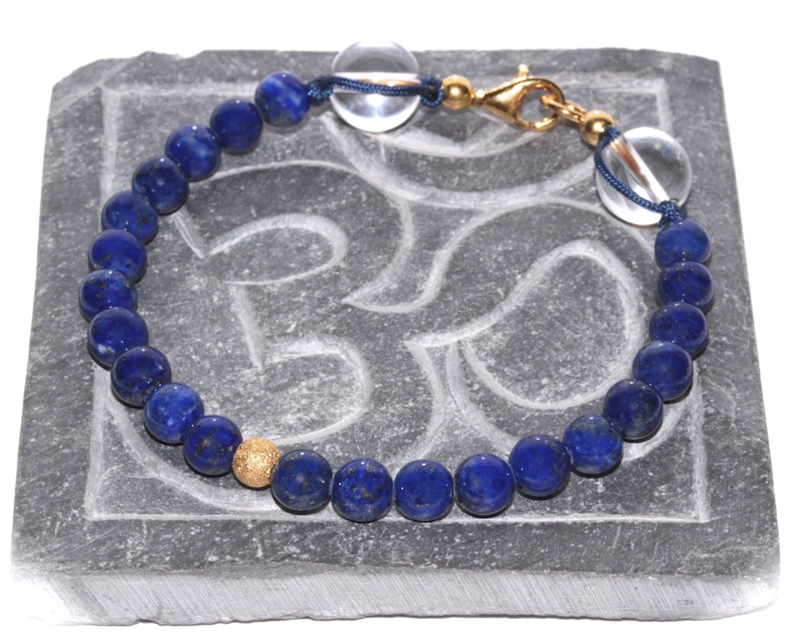 Lapis Lazuli bracelet with yellow gold from JAWERY Paris