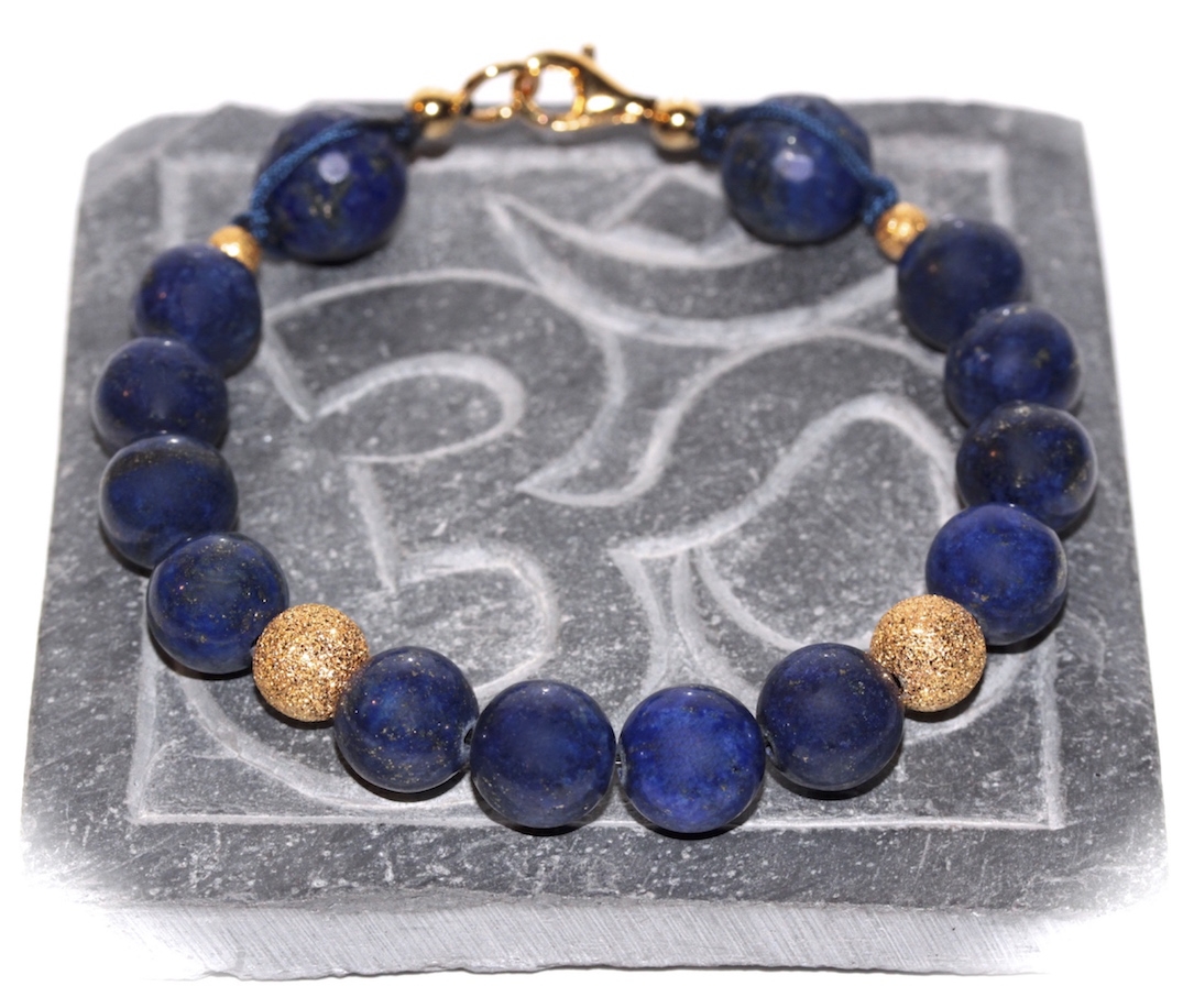 Copy of Lapis Lazuli bracelet with yellow gold from JAWERY Paris