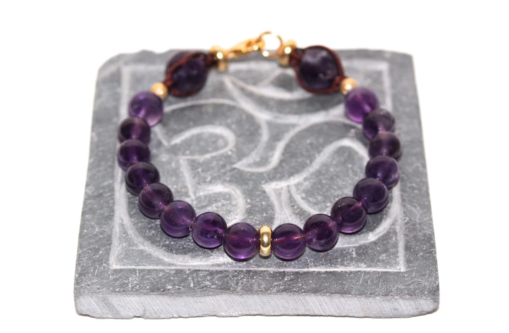 Amethyst bracelet with yellow gold from JAWERY Paris