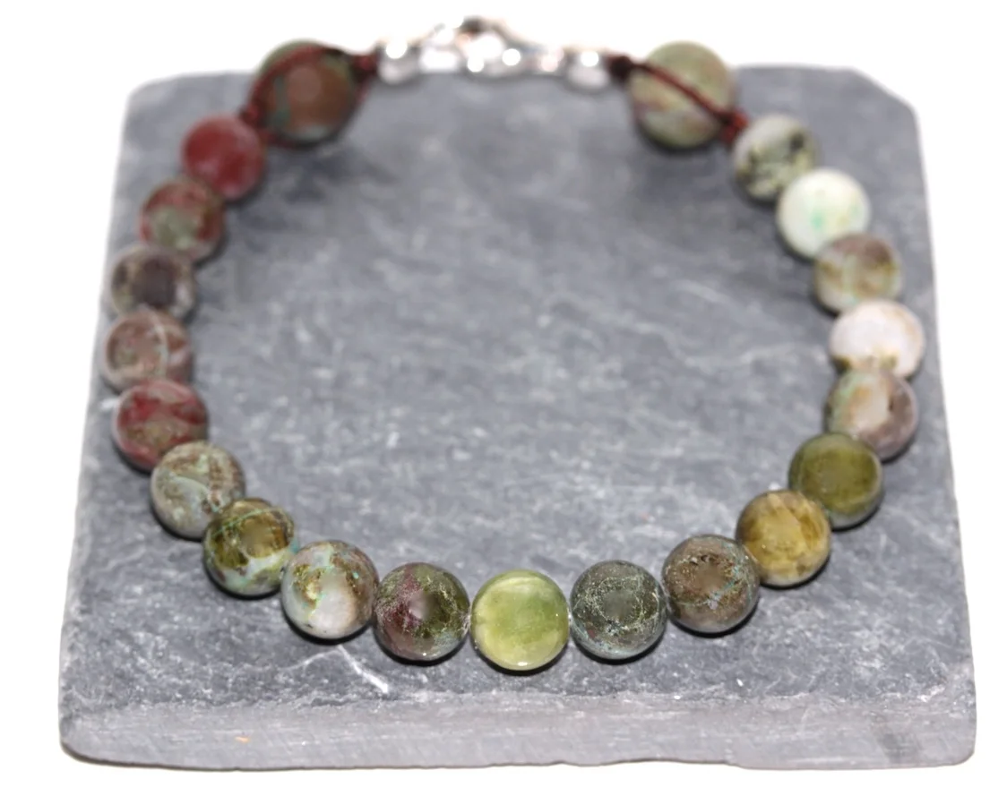 Discretion Bracelet in Green Jaspe