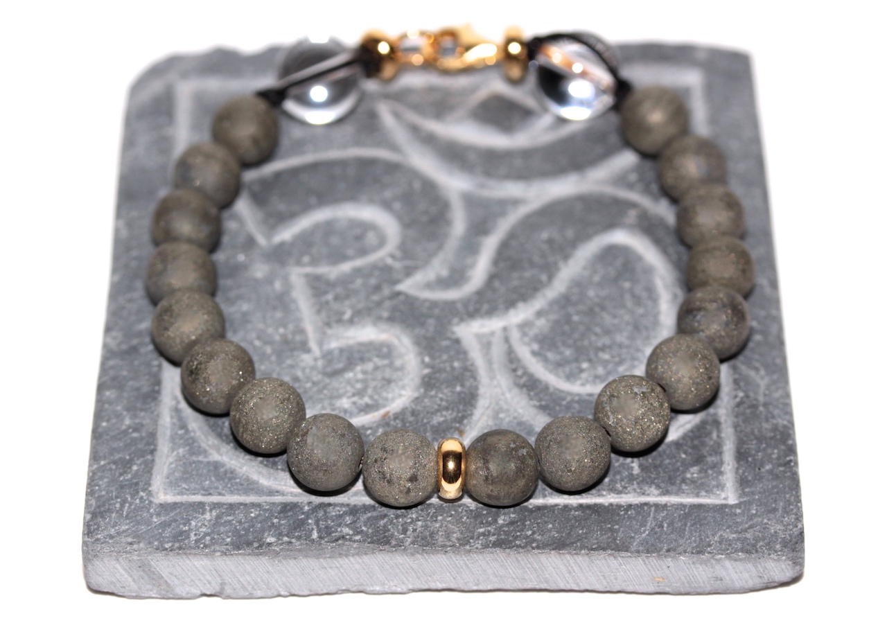 Bijou de poignet en Pyrite et or jaune