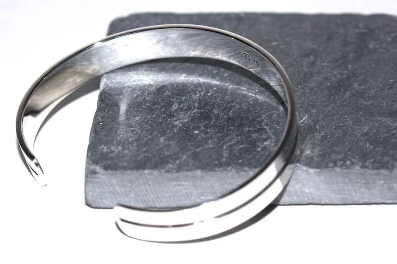 Jonc ouvert mixte en argent 925 Atelier JAWERY