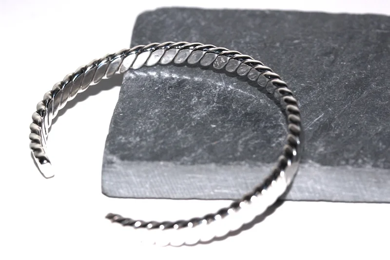 Jonc ouvert mixte en argent 925 Atelier JAWERY
