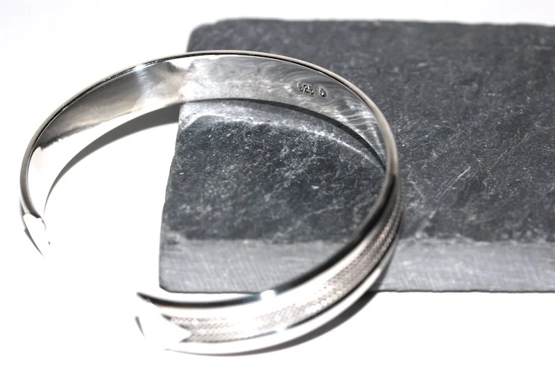 Jonc ouvert mixte en argent 925 Atelier JAWERY