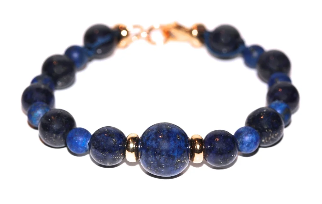Bracelet en Lapis Lazuli et Or Jaune