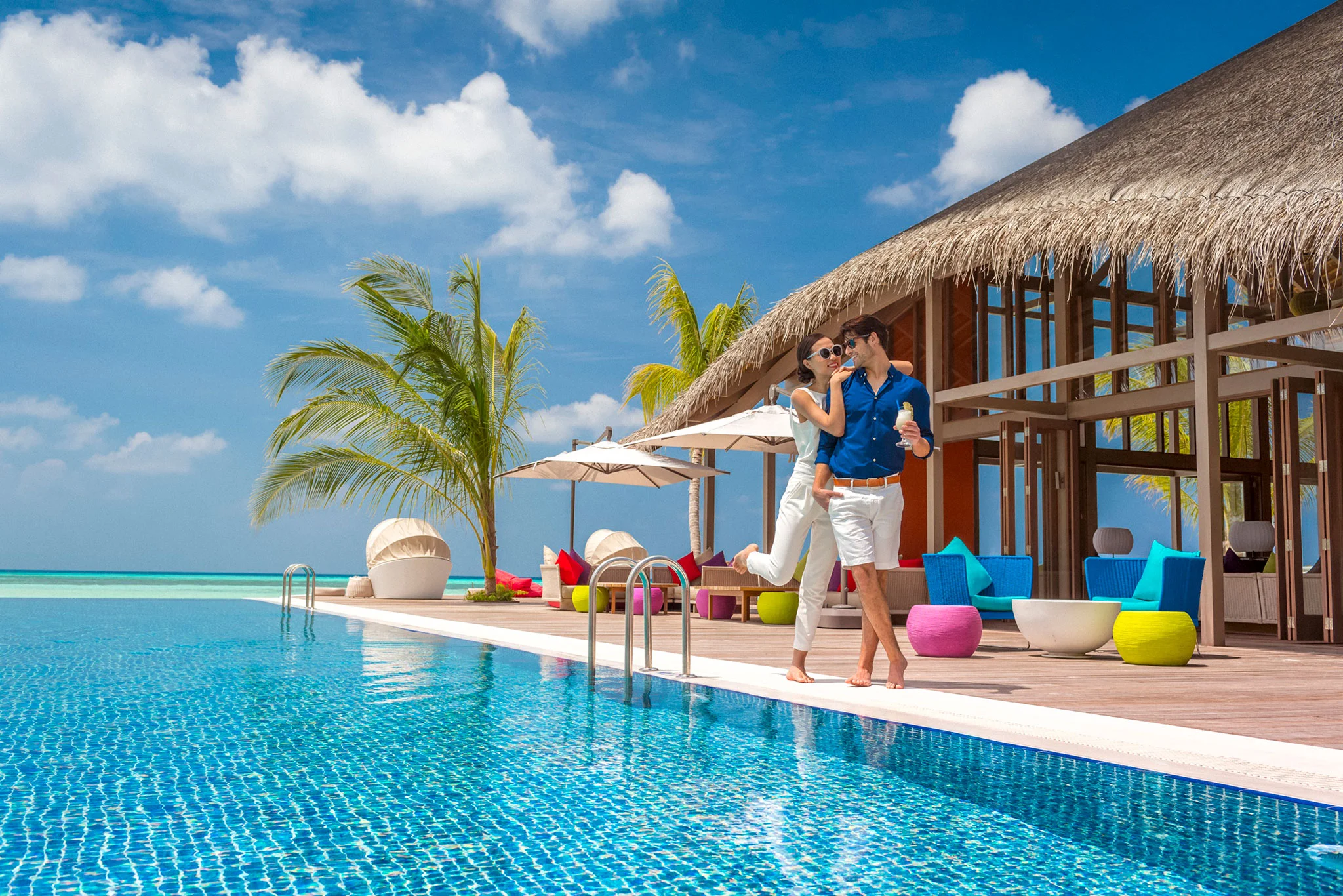 Pool & Beach Bar | Club Med Finolhu Villas, Maldives