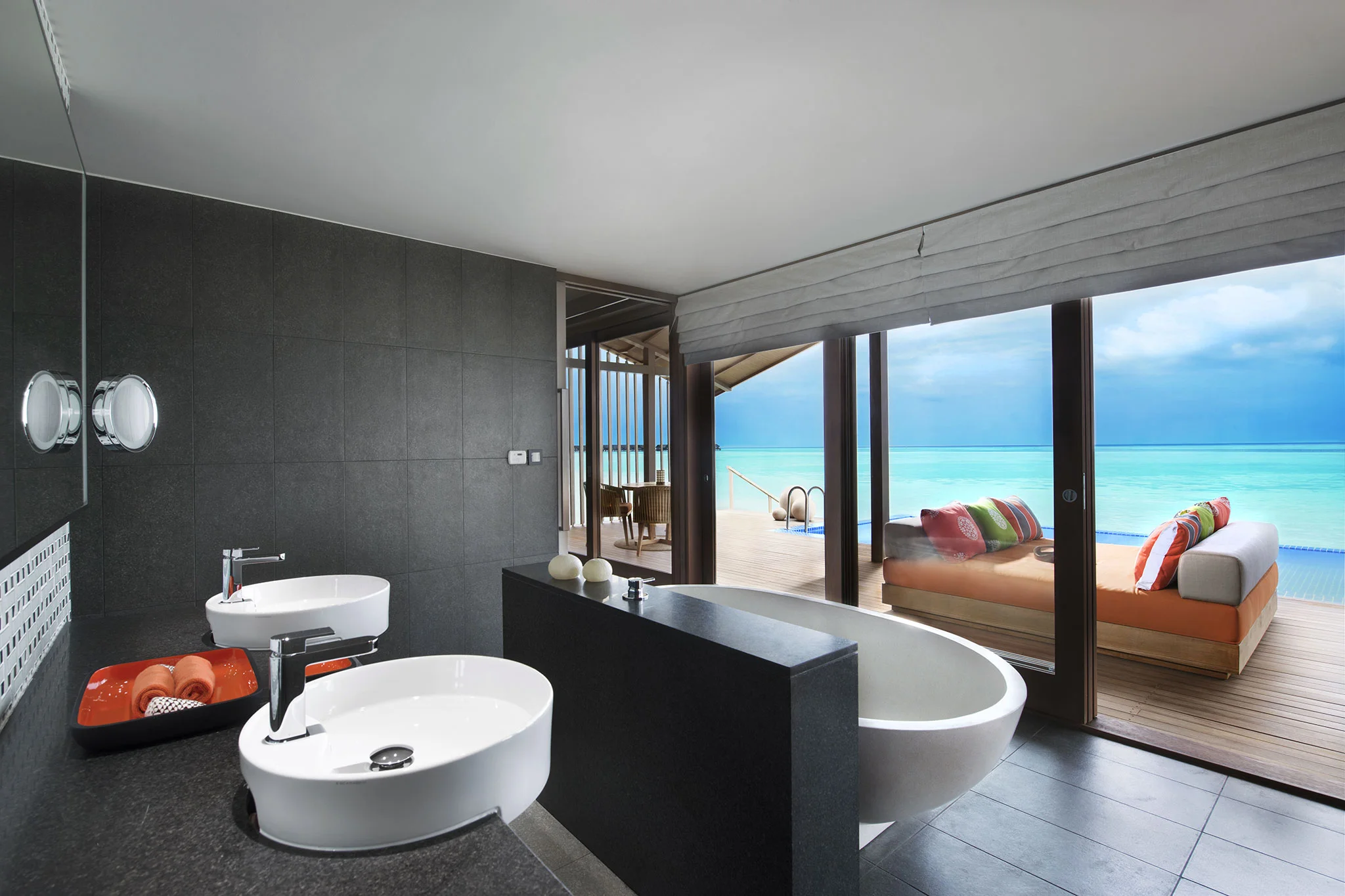Water Villa Bathroom | Club Med Finolhu Villas, Maldives