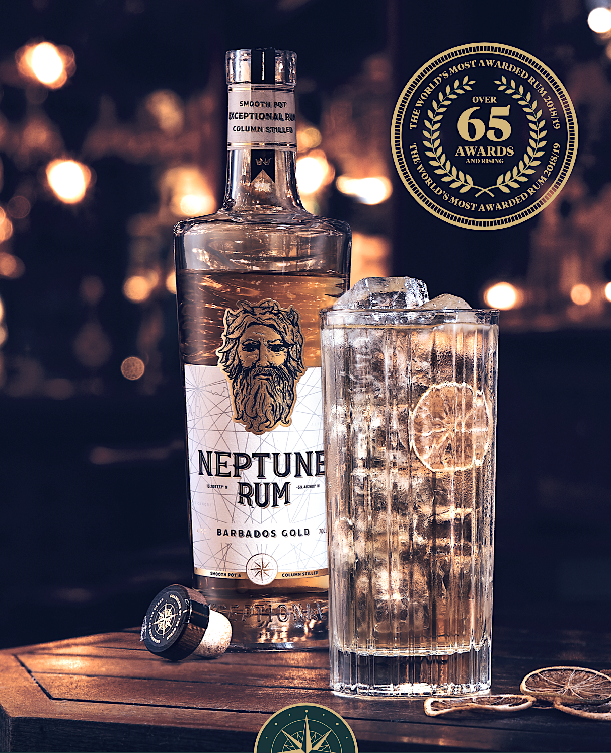 Neptune Rum Barbados Gold (free upgrade to 1 litre bottle)