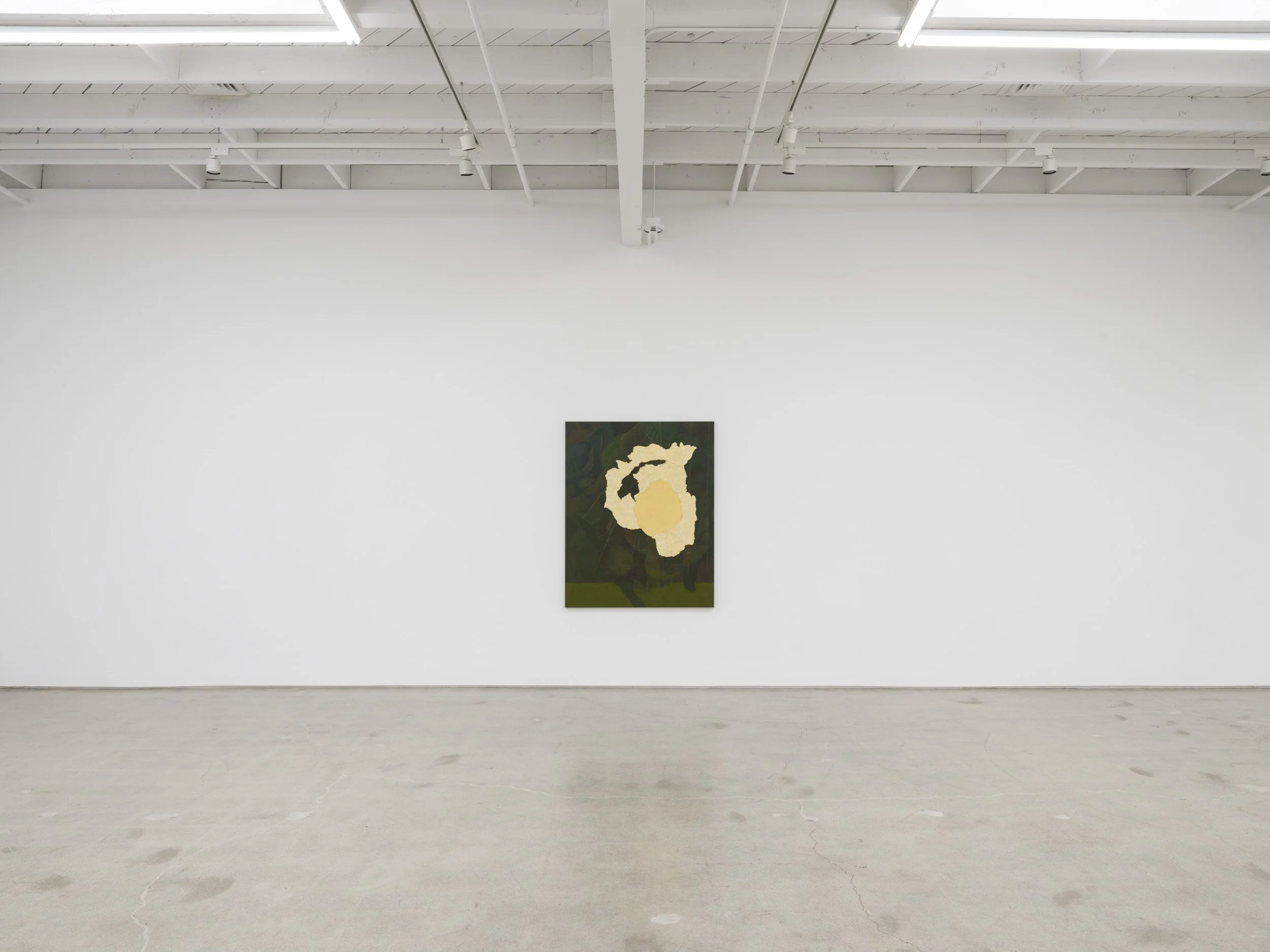 Installation view of Randy Wray: Hothouse at Karma, Los Angeles, 2026, showing a single painting on the central gallery wall.