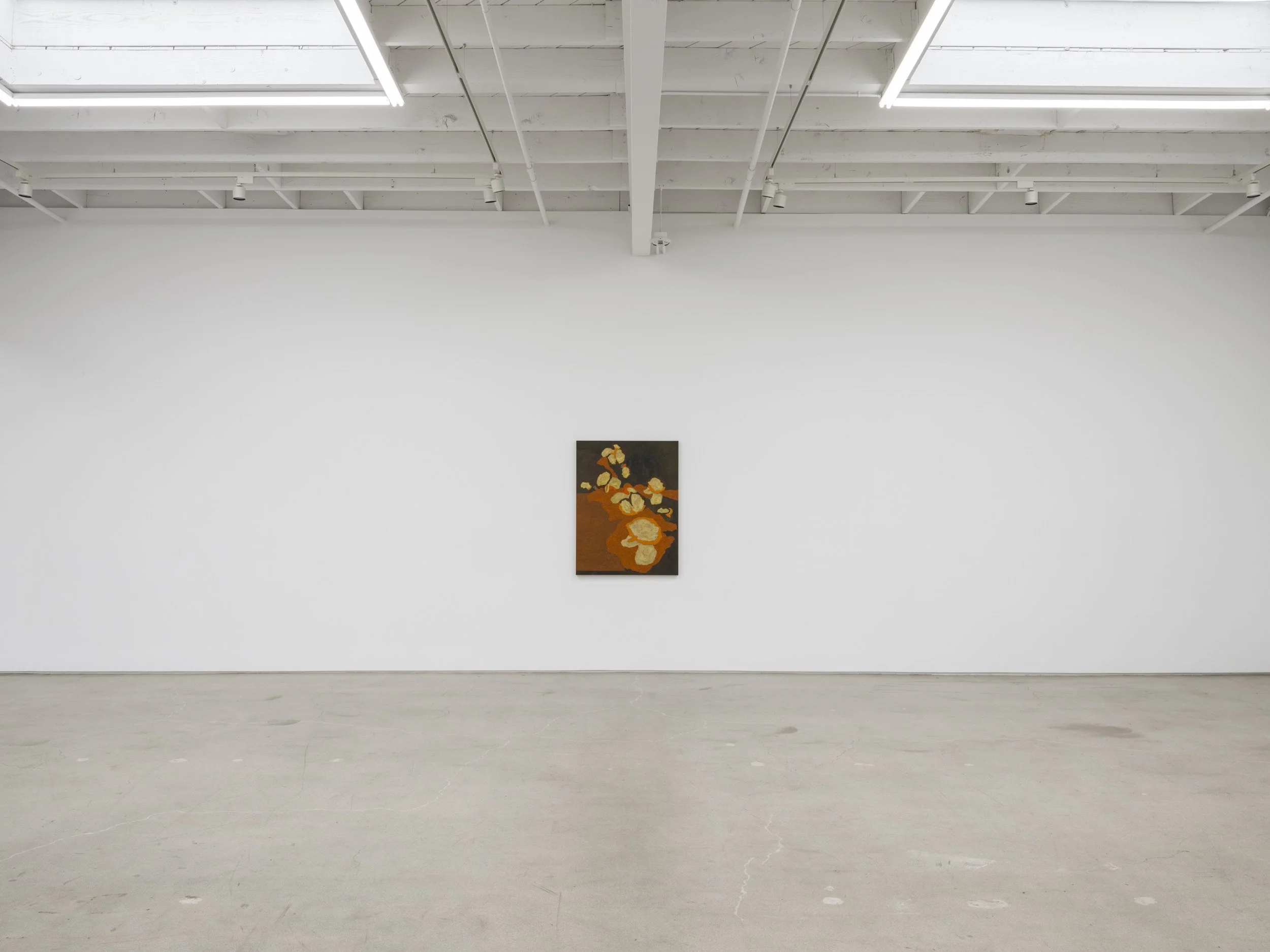 Installation view of Randy Wray: Hothouse at Karma, Los Angeles, 2026, showing  a single painting on the gallery wall.