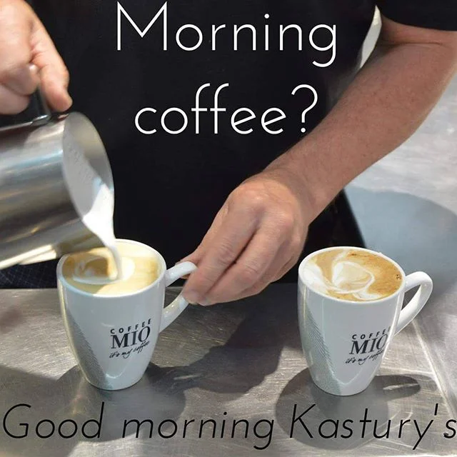 Need that morning coffee?
Visit "Kastury's: On James St." Weekdays 7.00am-5.00pm & Sundays from 6.30am
#MorningCoffee #GoodMorning #Coffee #Breakfast #Lunch #Cafe #Beenleigh #BeenleighCoffee #GoldCoast