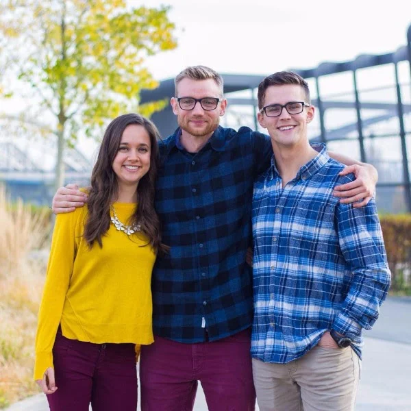 Alanna, Micha and Lance in Frankfurt, Germany. 