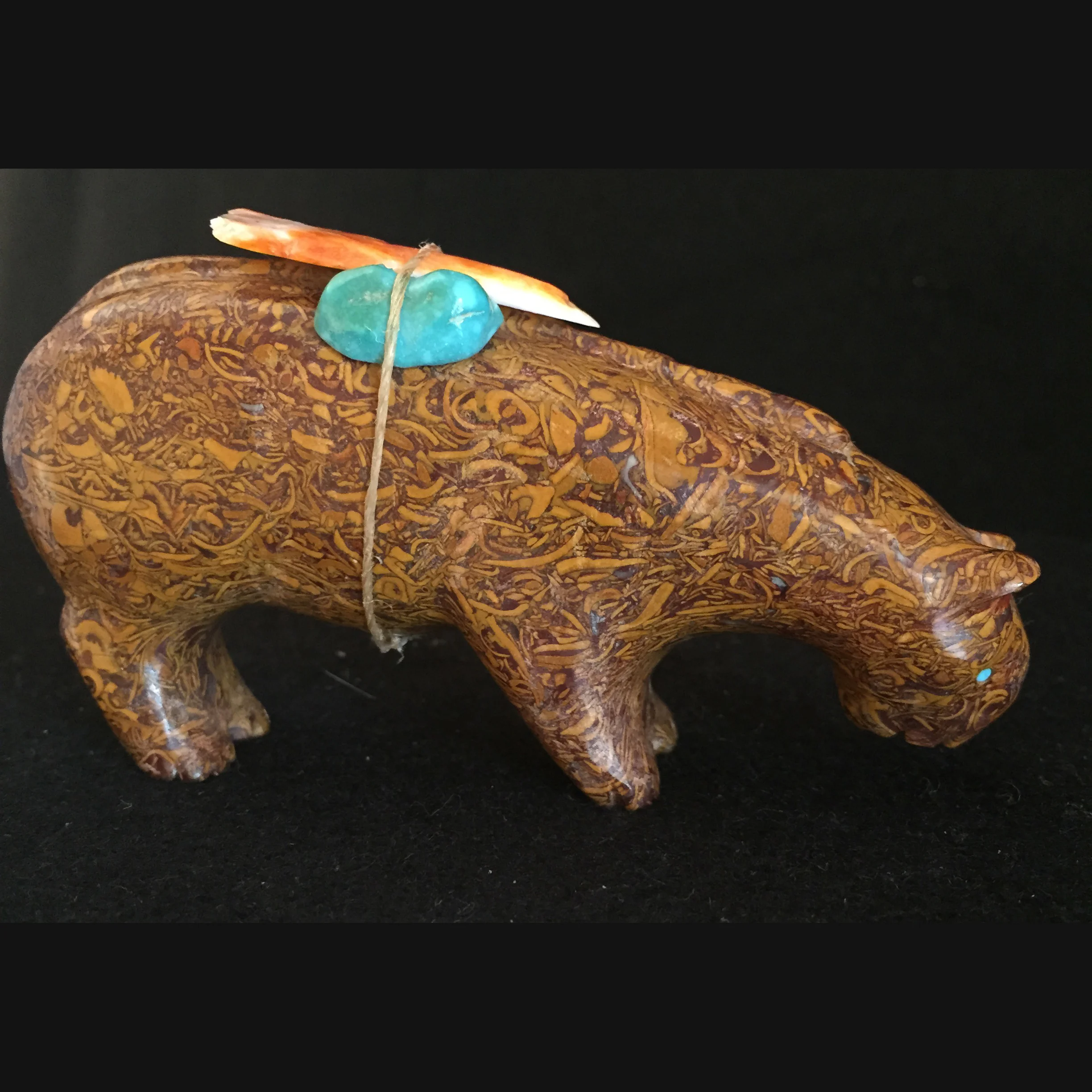 RV95R-Square-Stewart-Quandelacy-Zuni-fossil-jasper-mountain-lion.jpg