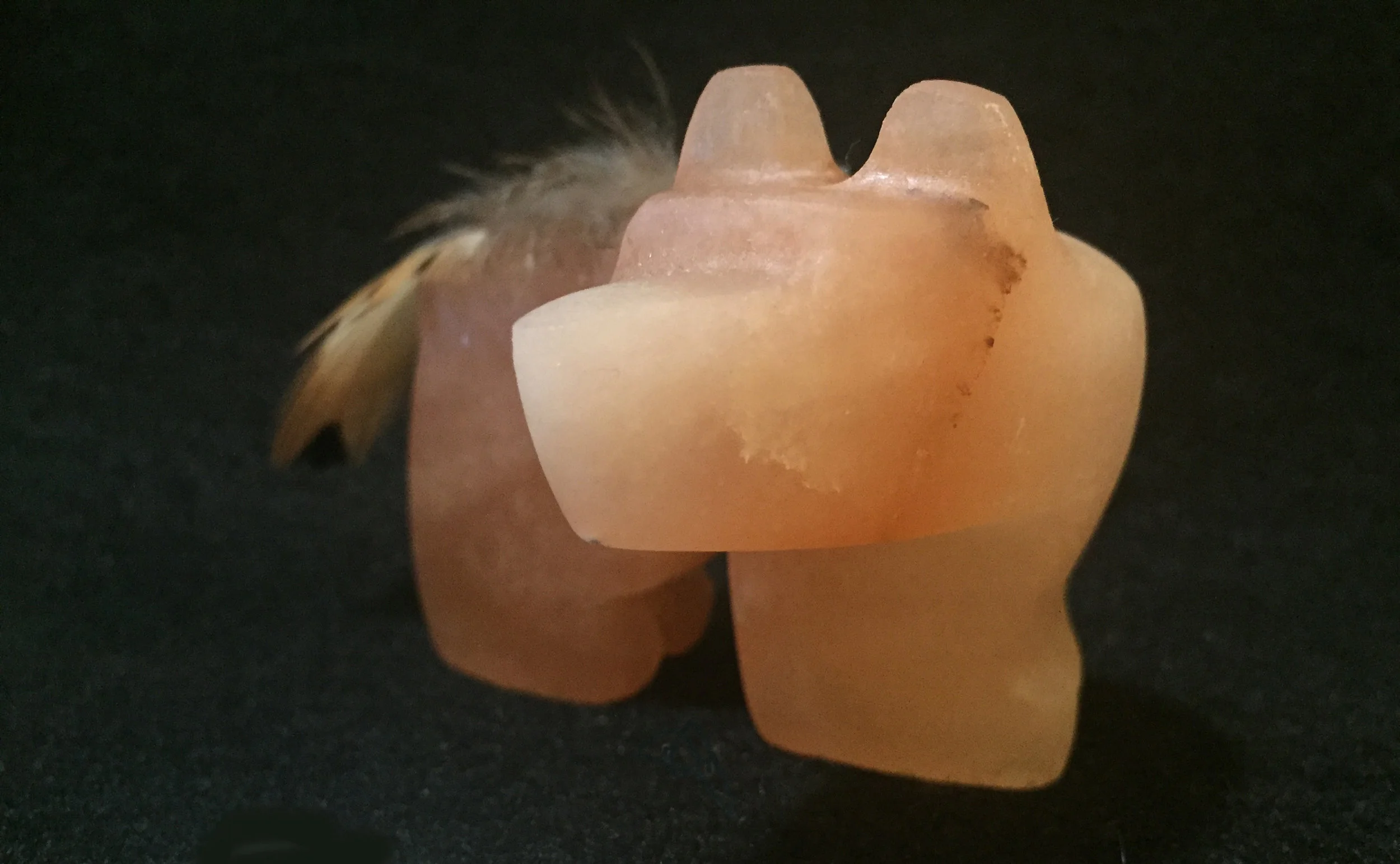 RW98F_Delbert-ChargingCrow_Sioux_orange-alabaster_turning-bear.jpg