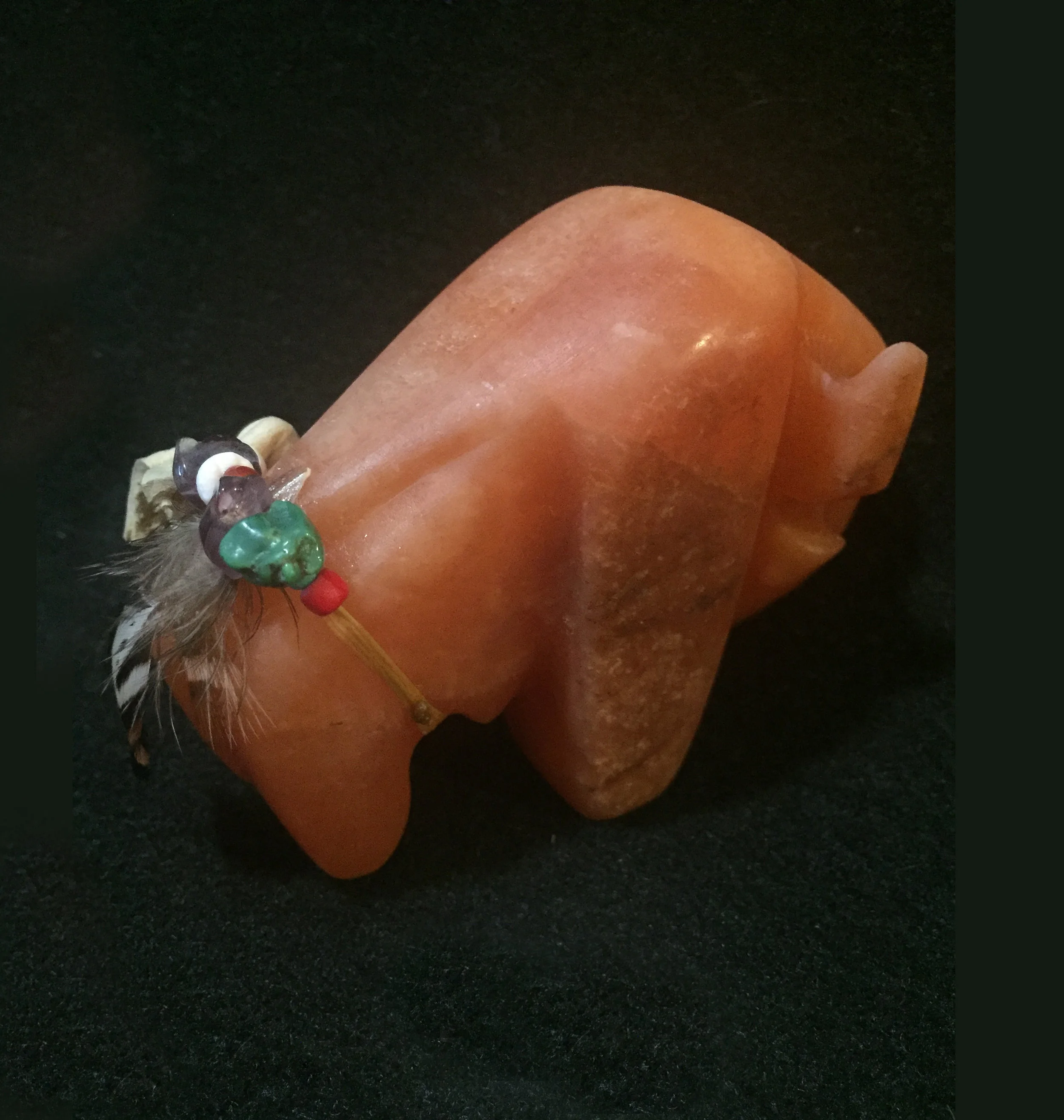 RW93RV_Delbert-ChargingCrow_Sioux_orange-alabaster_buffalo.jpg
