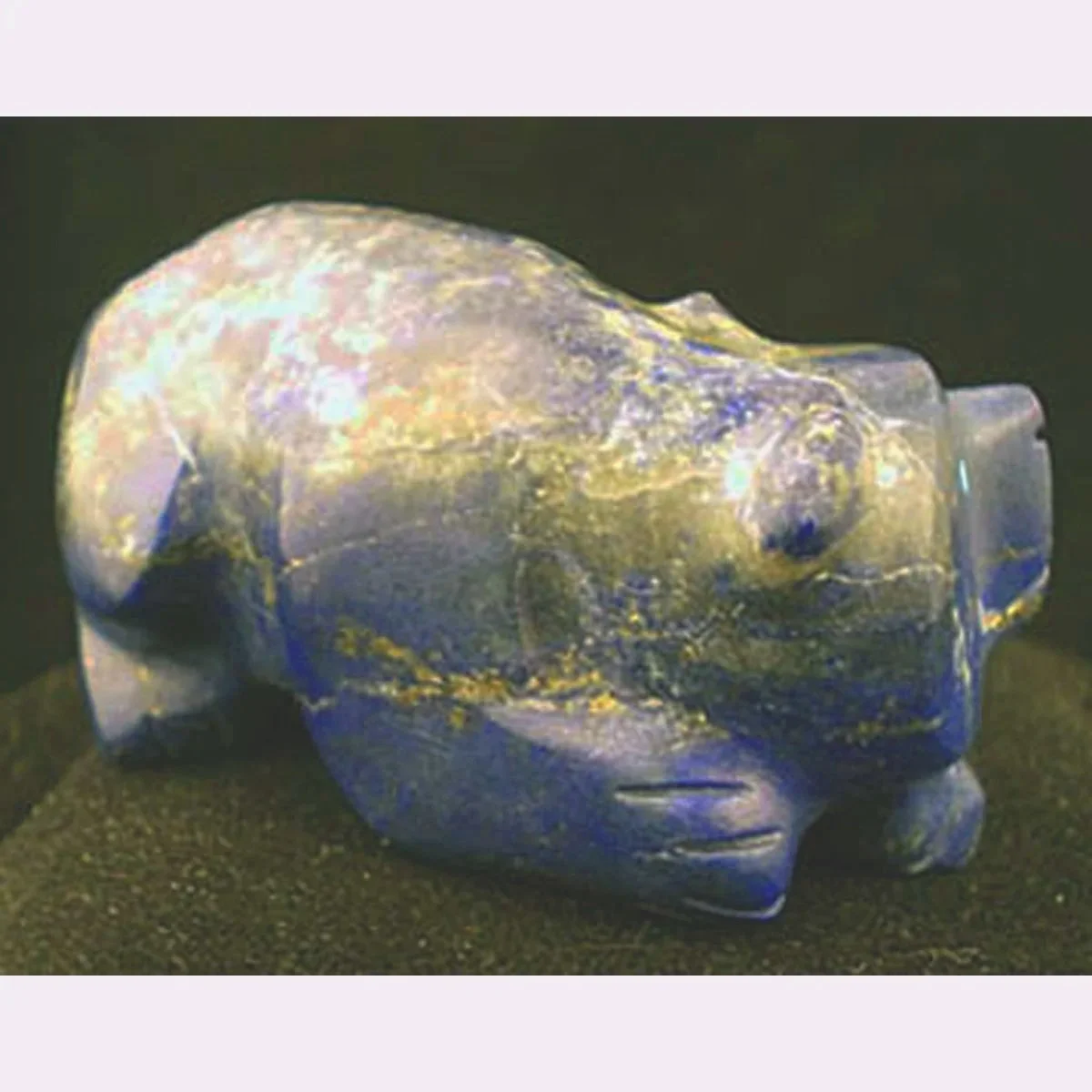 Zuni Dee Edaakie bear fetish carving . 1 1/4" x 2 1/2" x 1" #Ri85