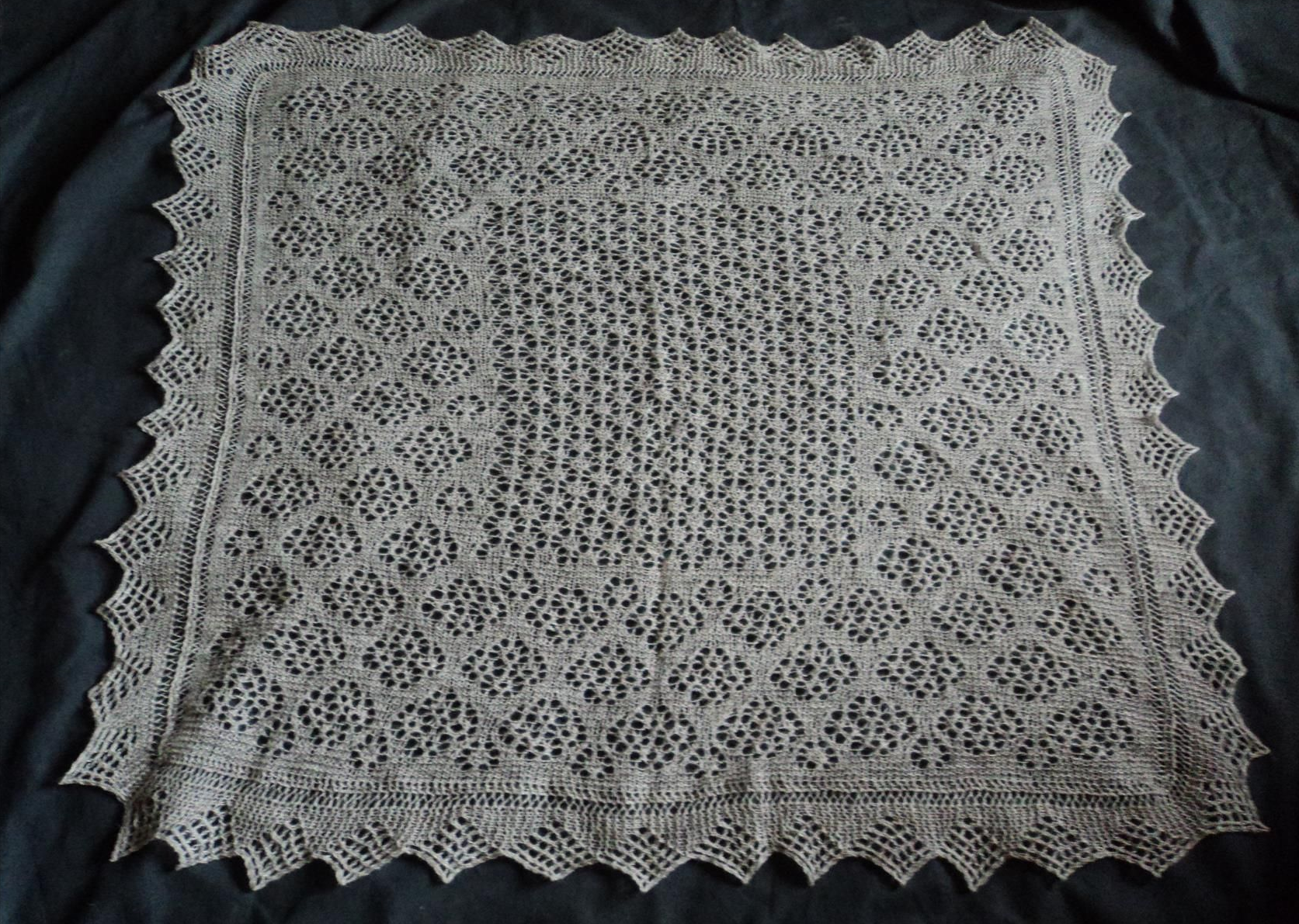 This is the shawl I designed in memory of my mother, Jeannie.